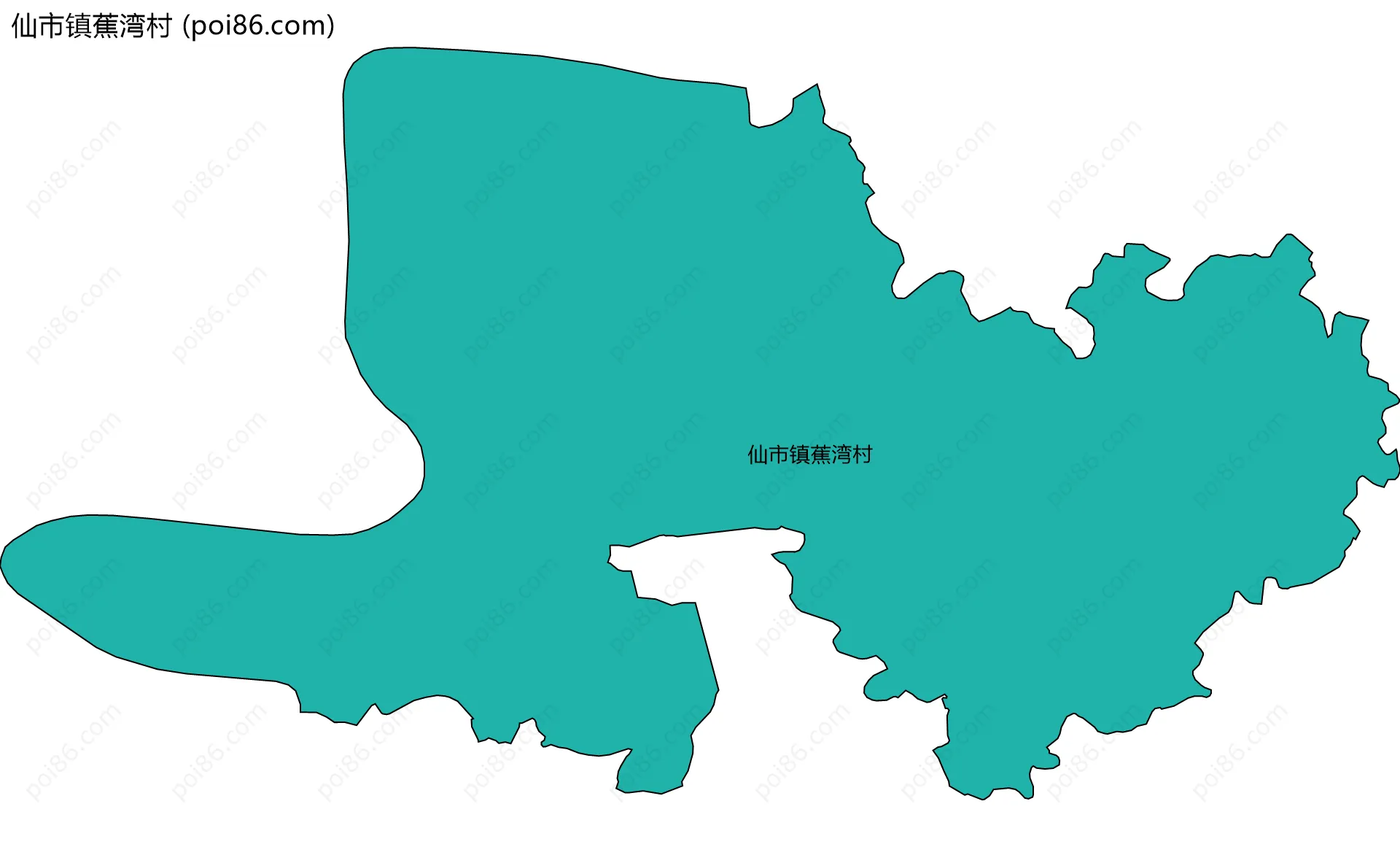 仙市镇蕉湾村边界地图