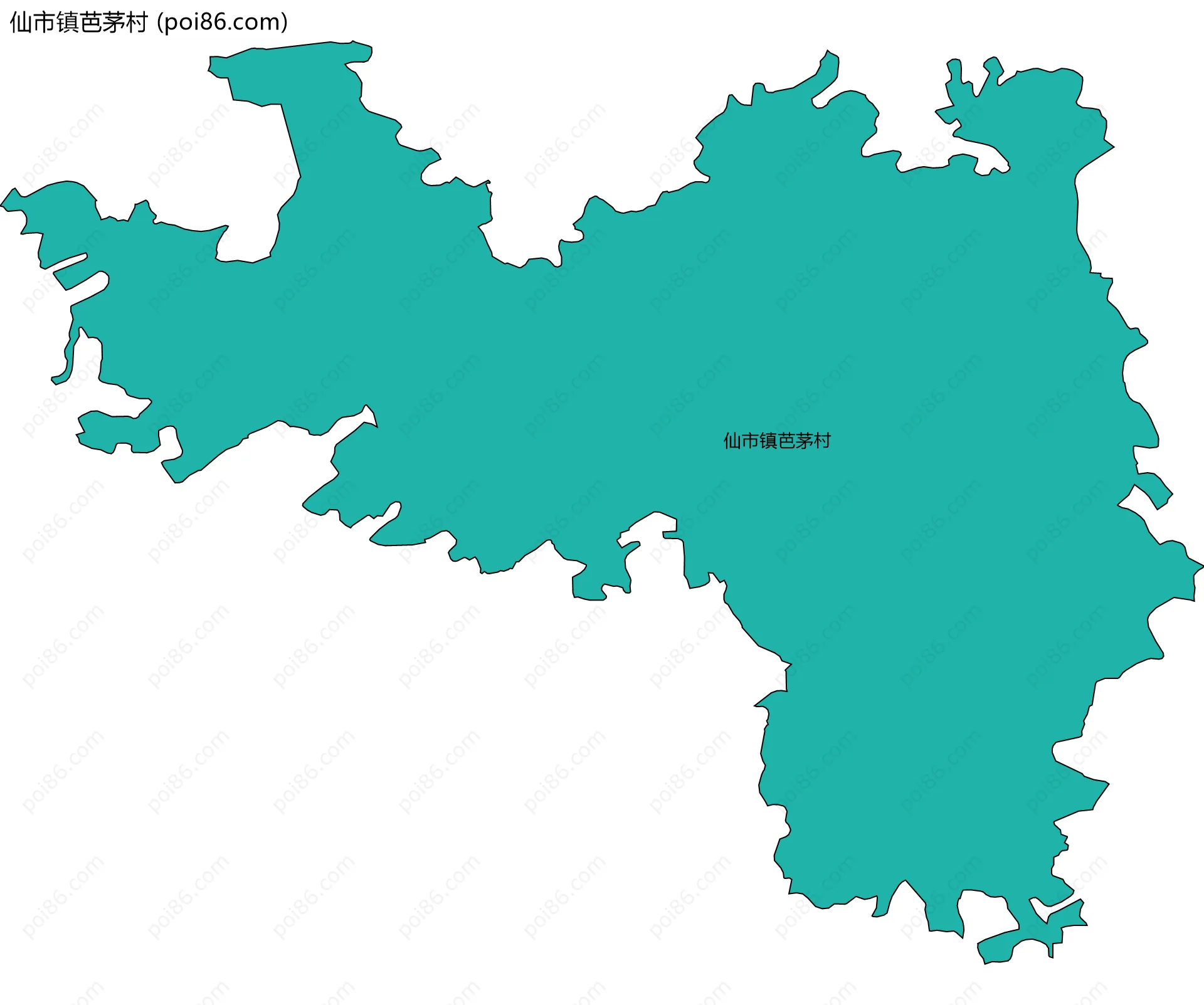 仙市镇芭茅村边界地图