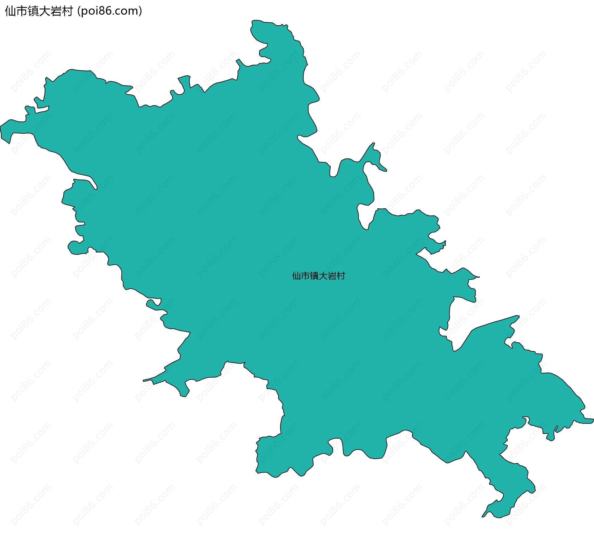 仙市镇大岩村边界地图