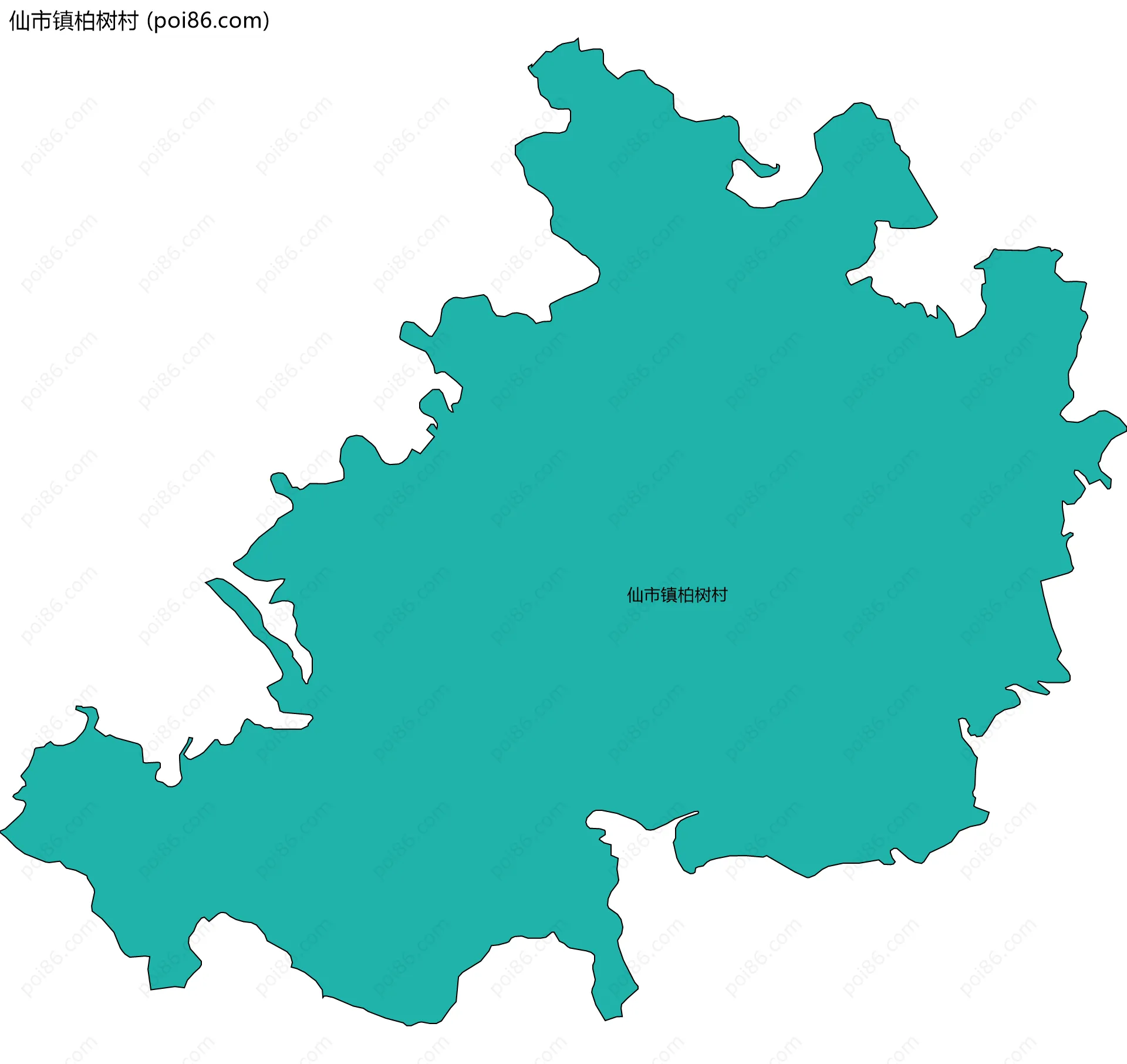 仙市镇柏树村边界地图
