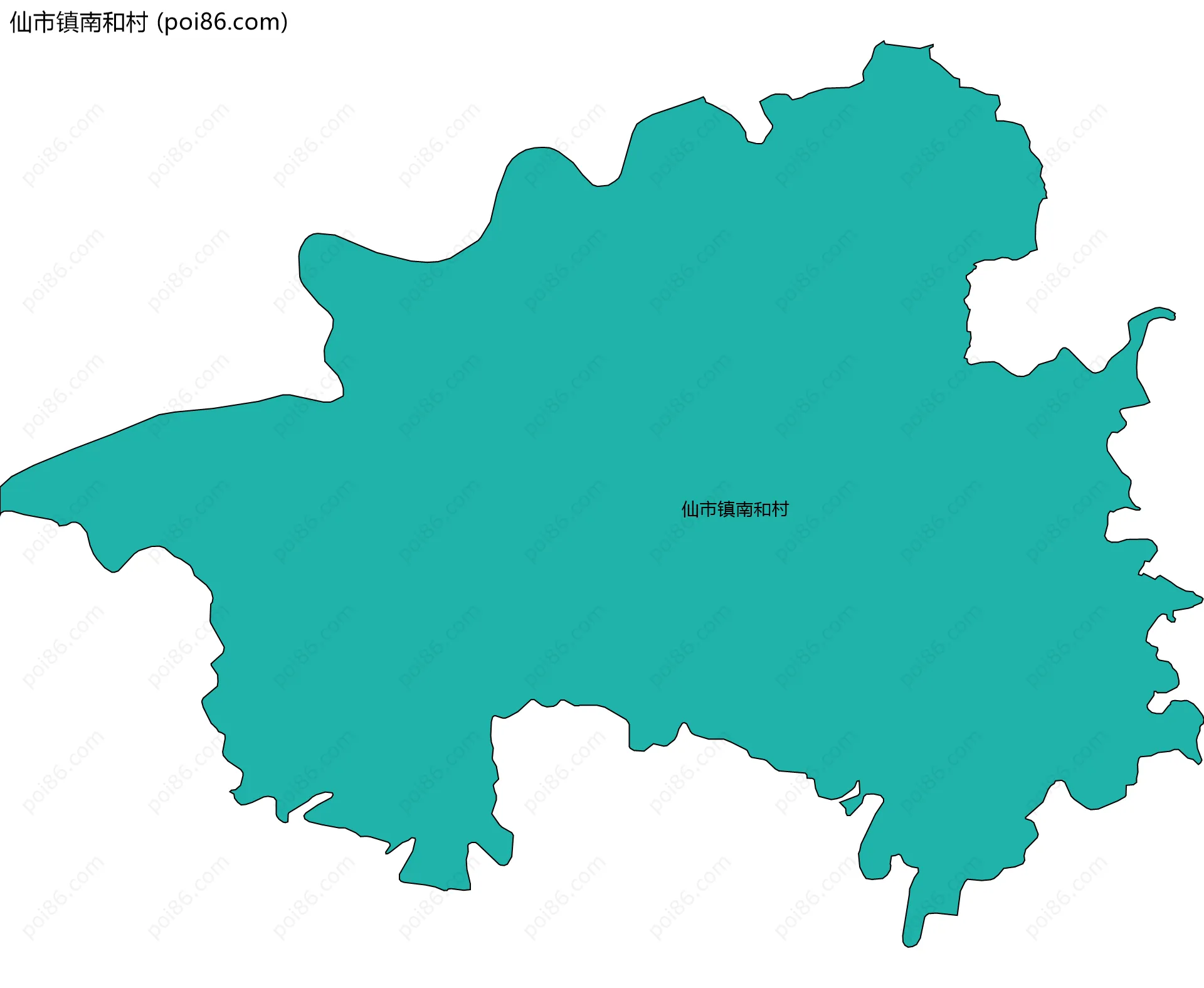仙市镇南和村边界地图