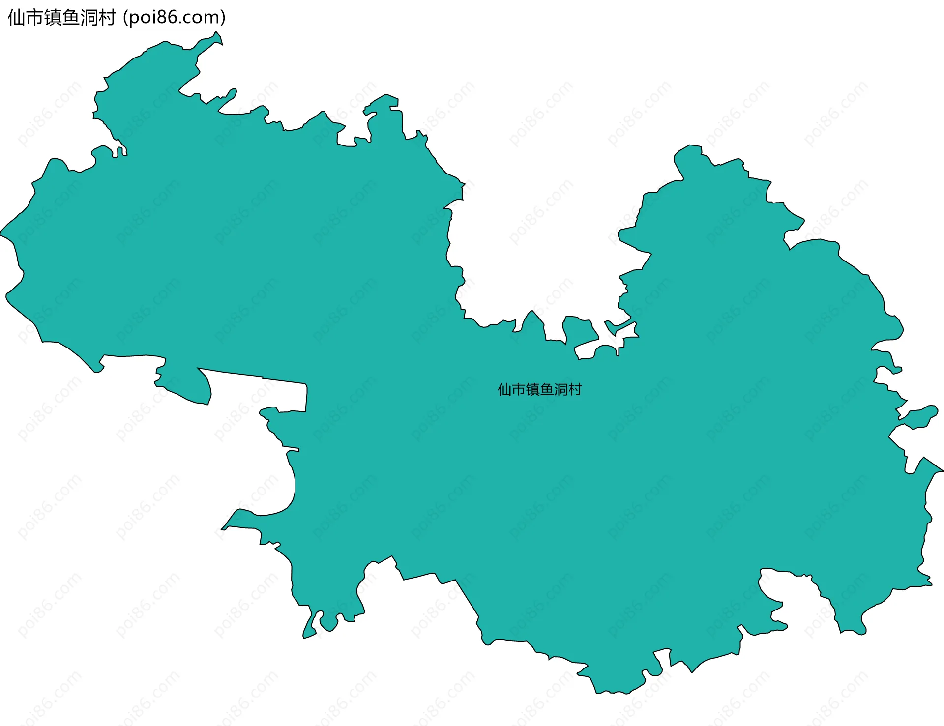 仙市镇鱼洞村边界地图