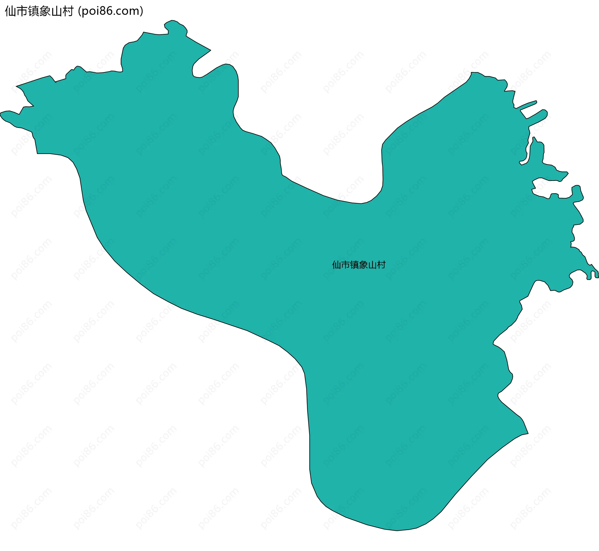 仙市镇象山村边界地图
