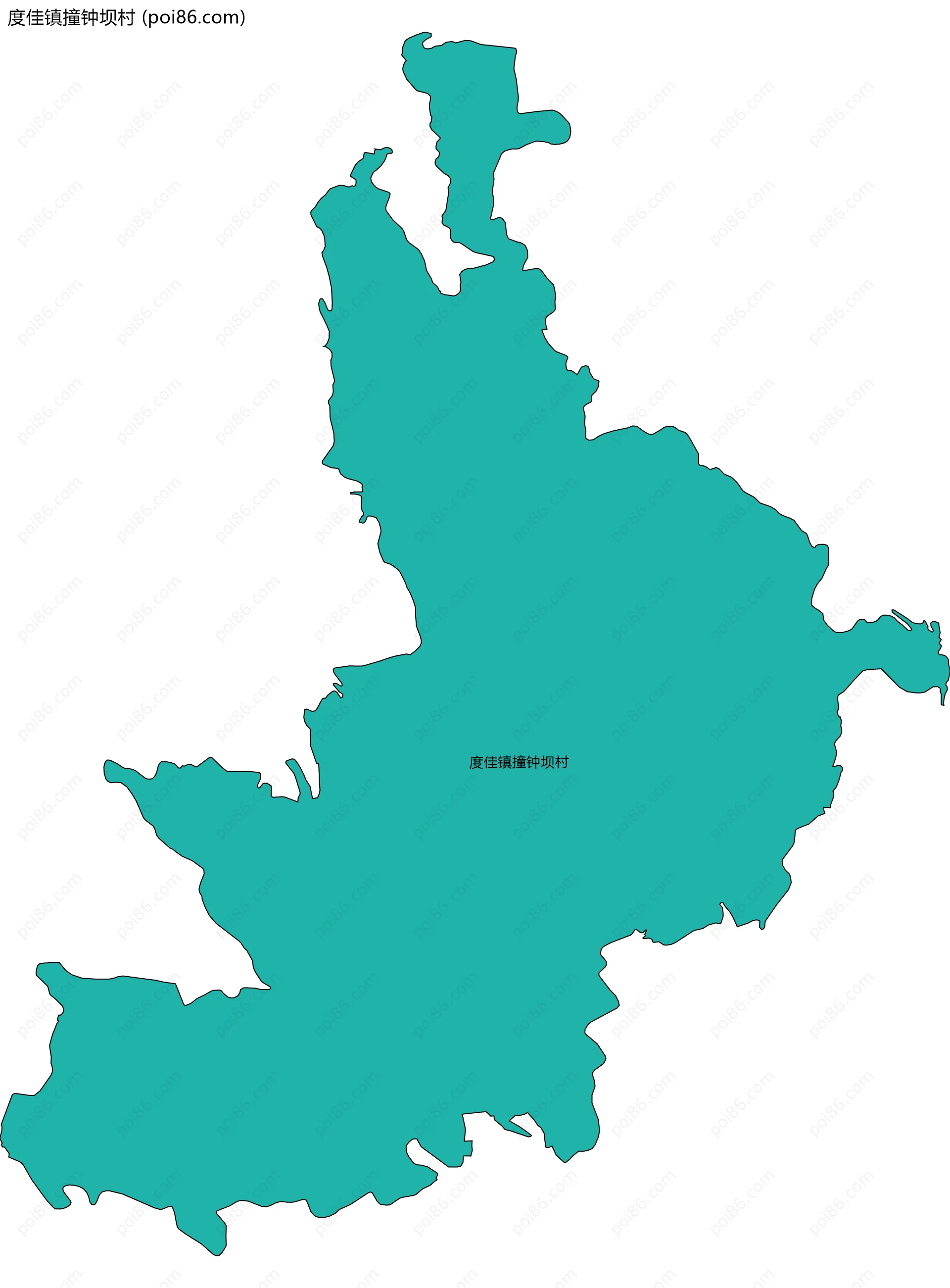 度佳镇撞钟坝村边界地图