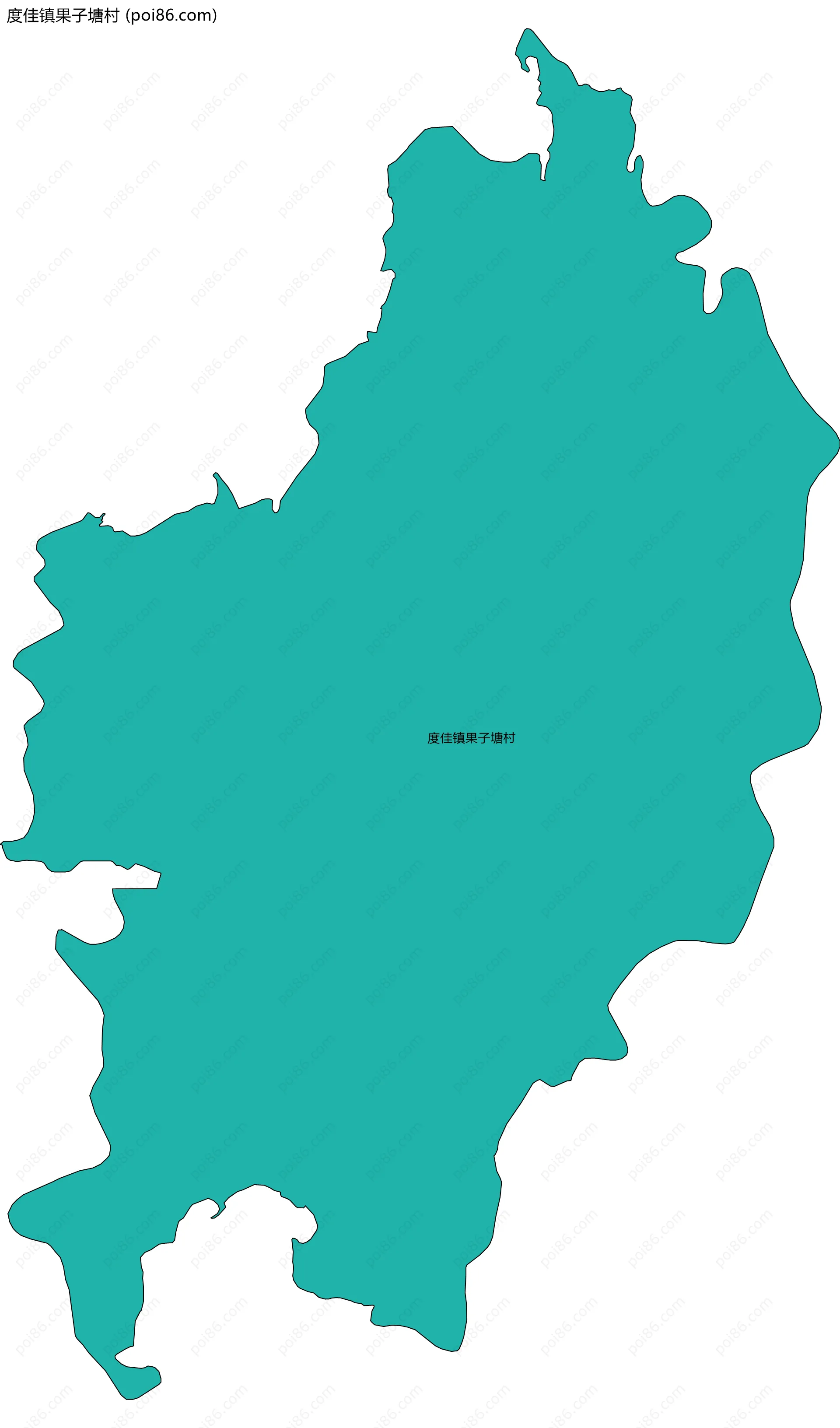 度佳镇果子塘村边界地图