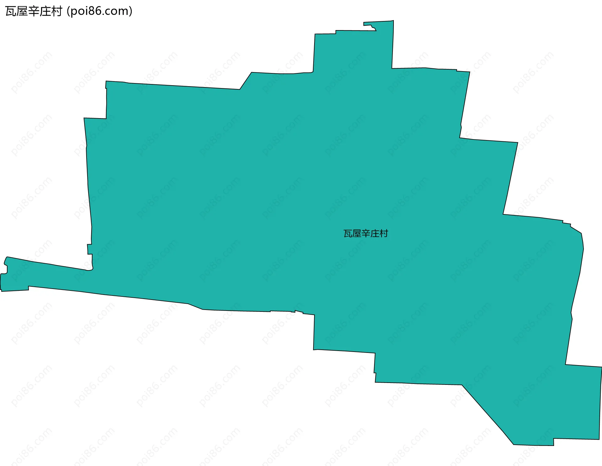 瓦屋辛庄村边界地图