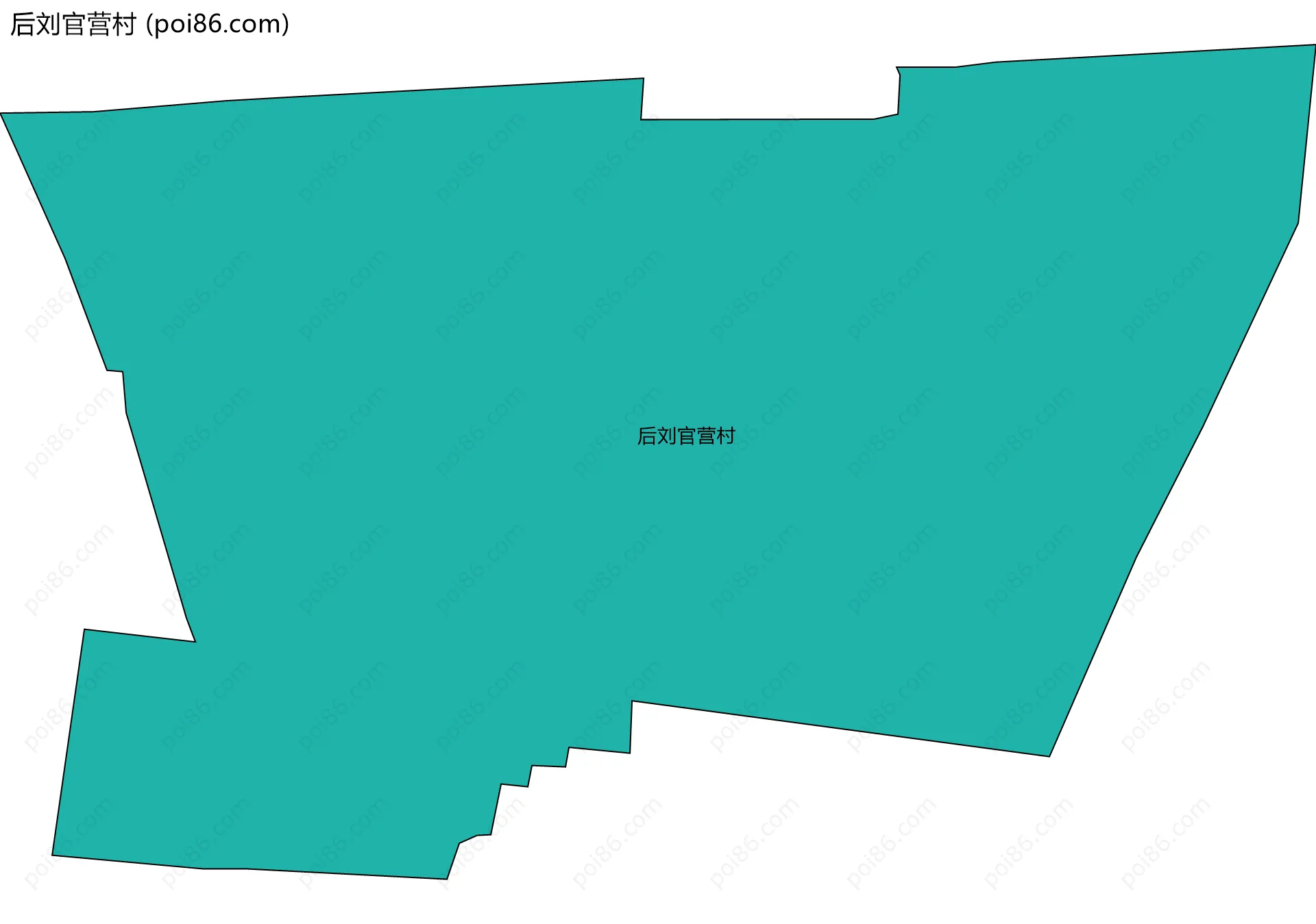 后刘官营村边界地图