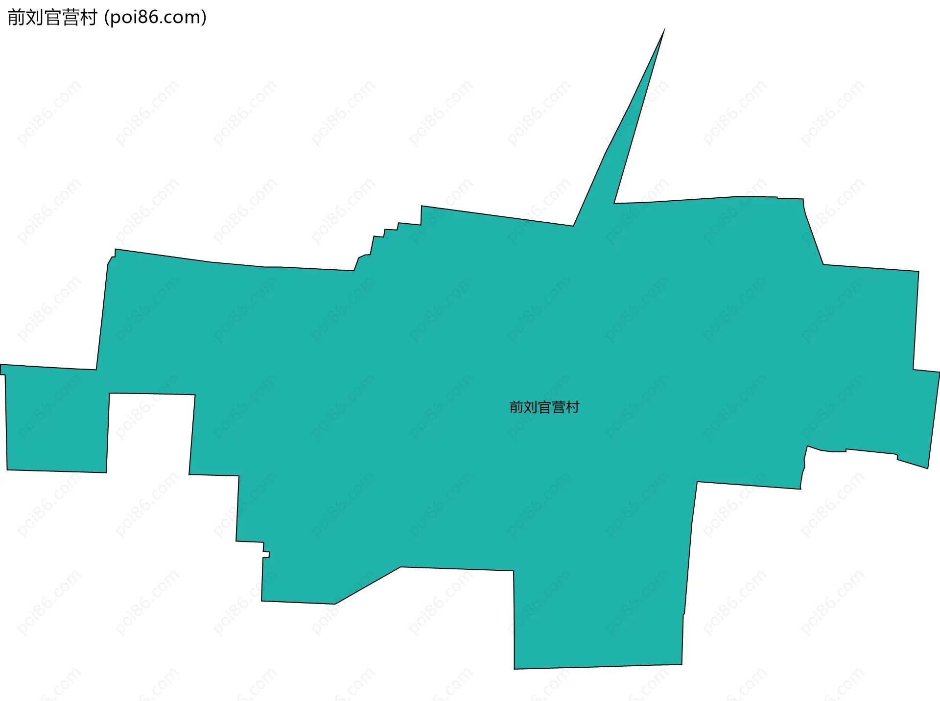 前刘官营村边界地图