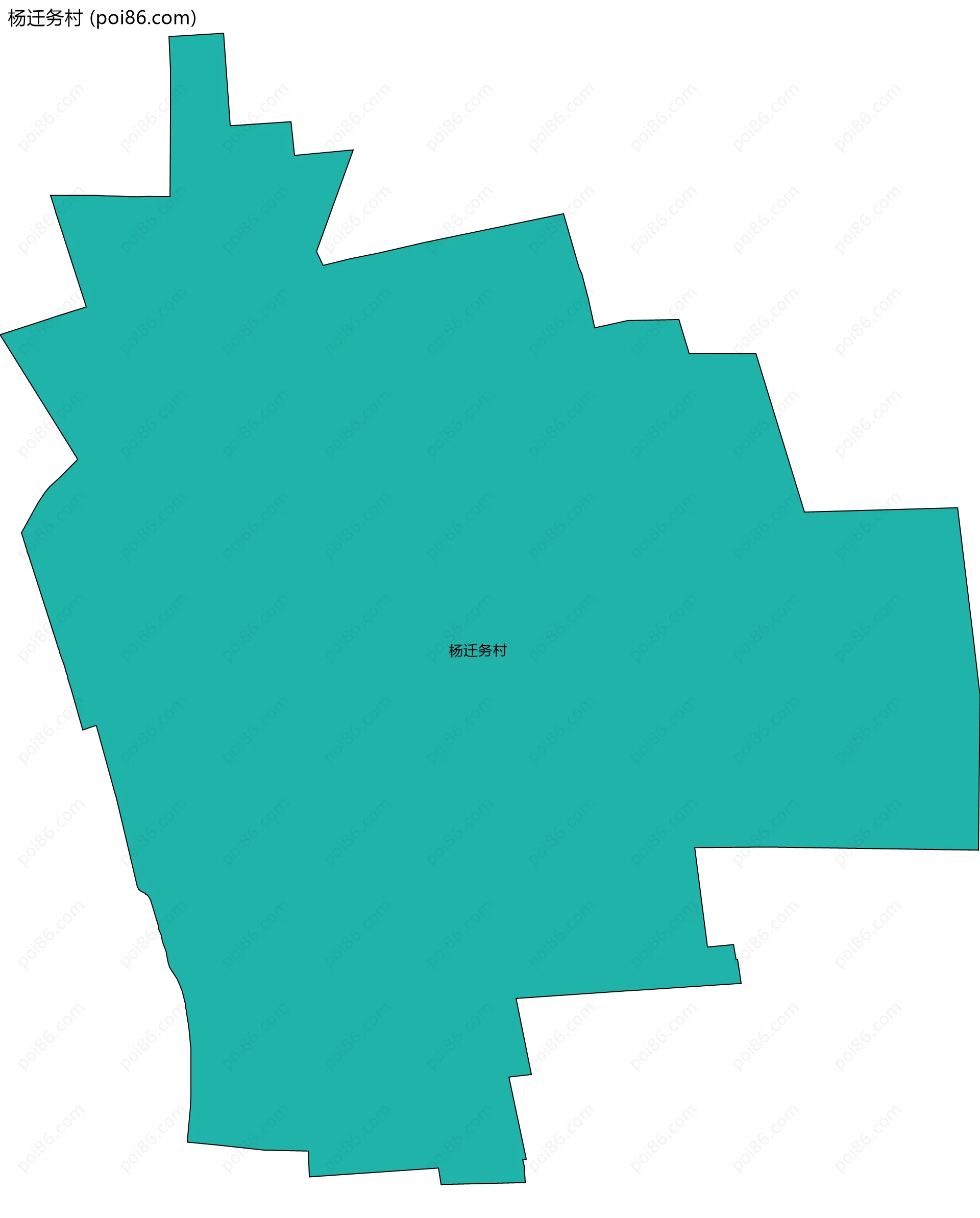 杨迁务村边界地图