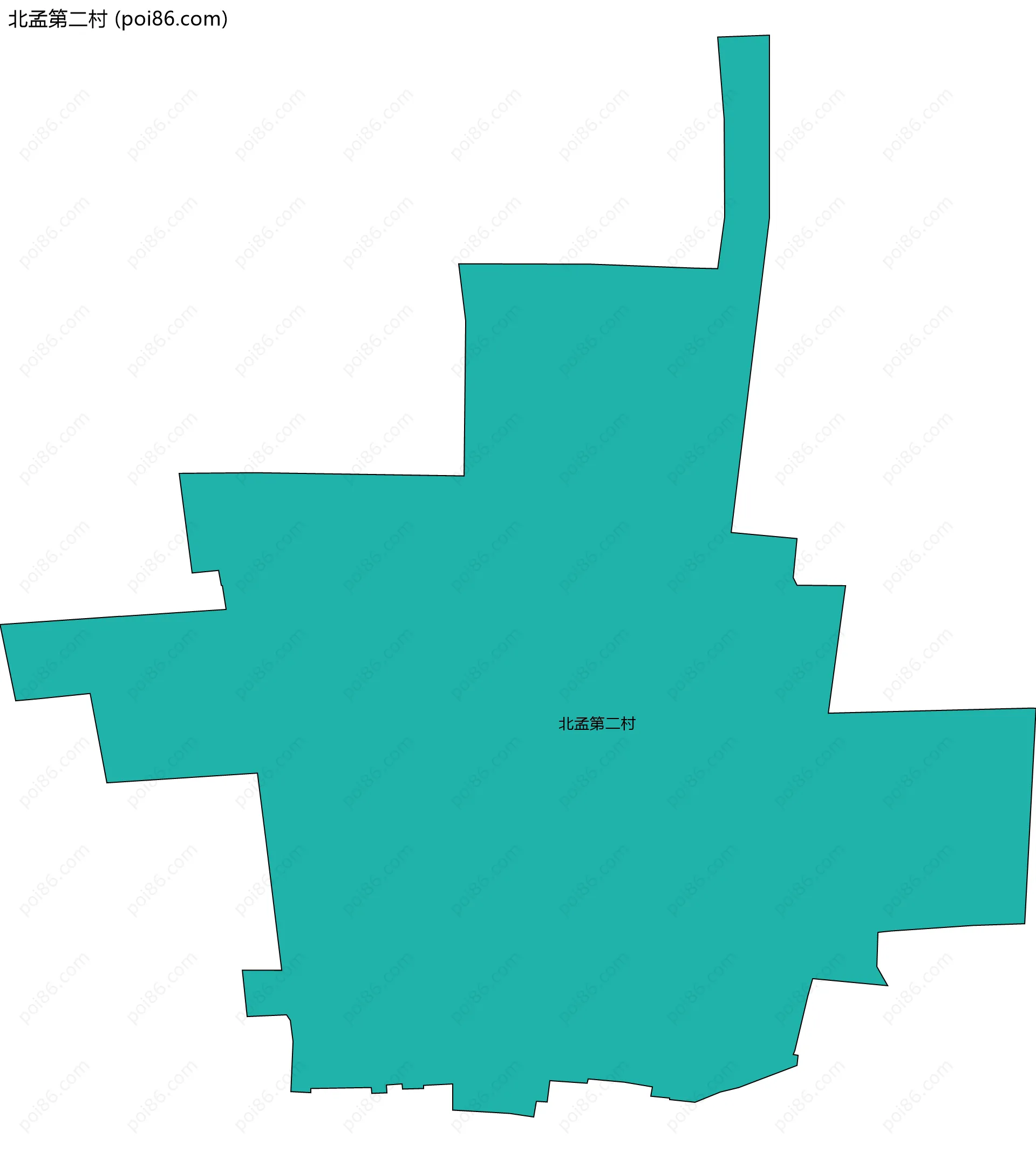 北孟第二村边界地图