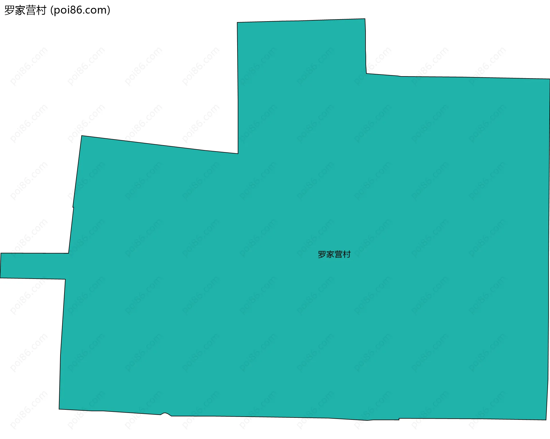 罗家营村边界地图
