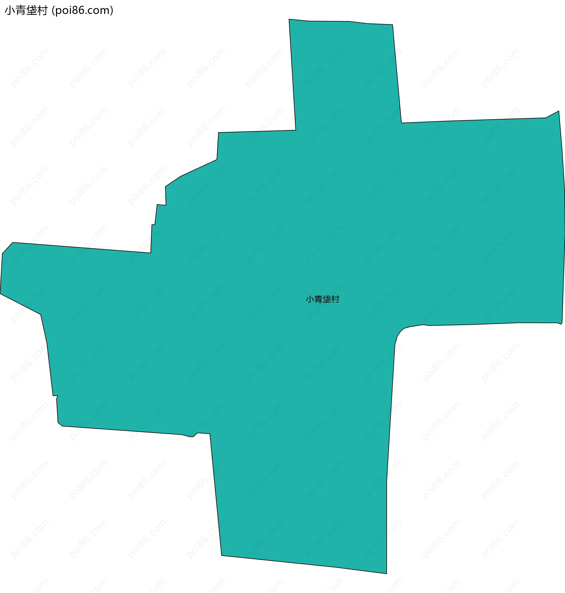 小青垡村边界地图
