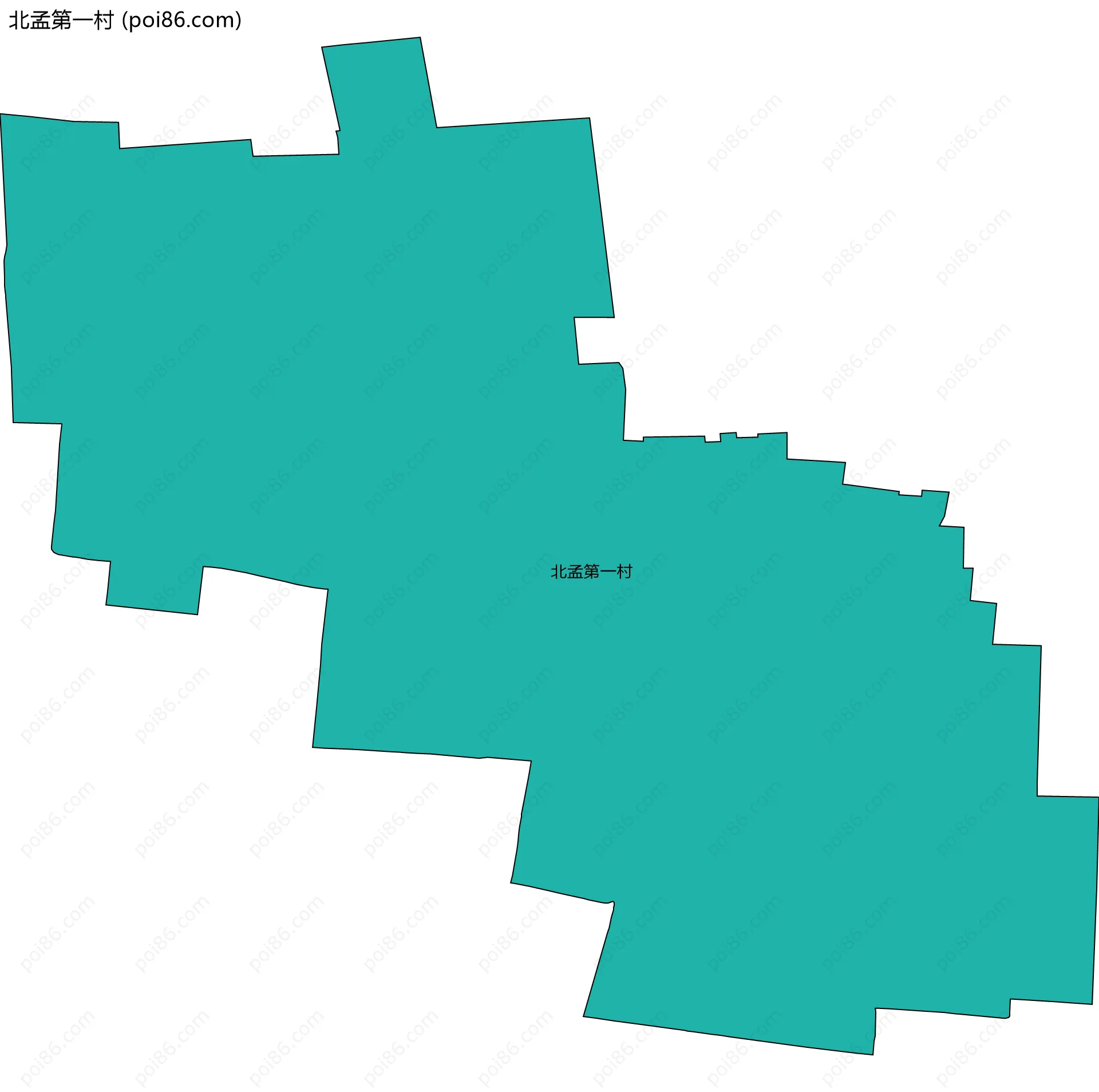 北孟第一村边界地图