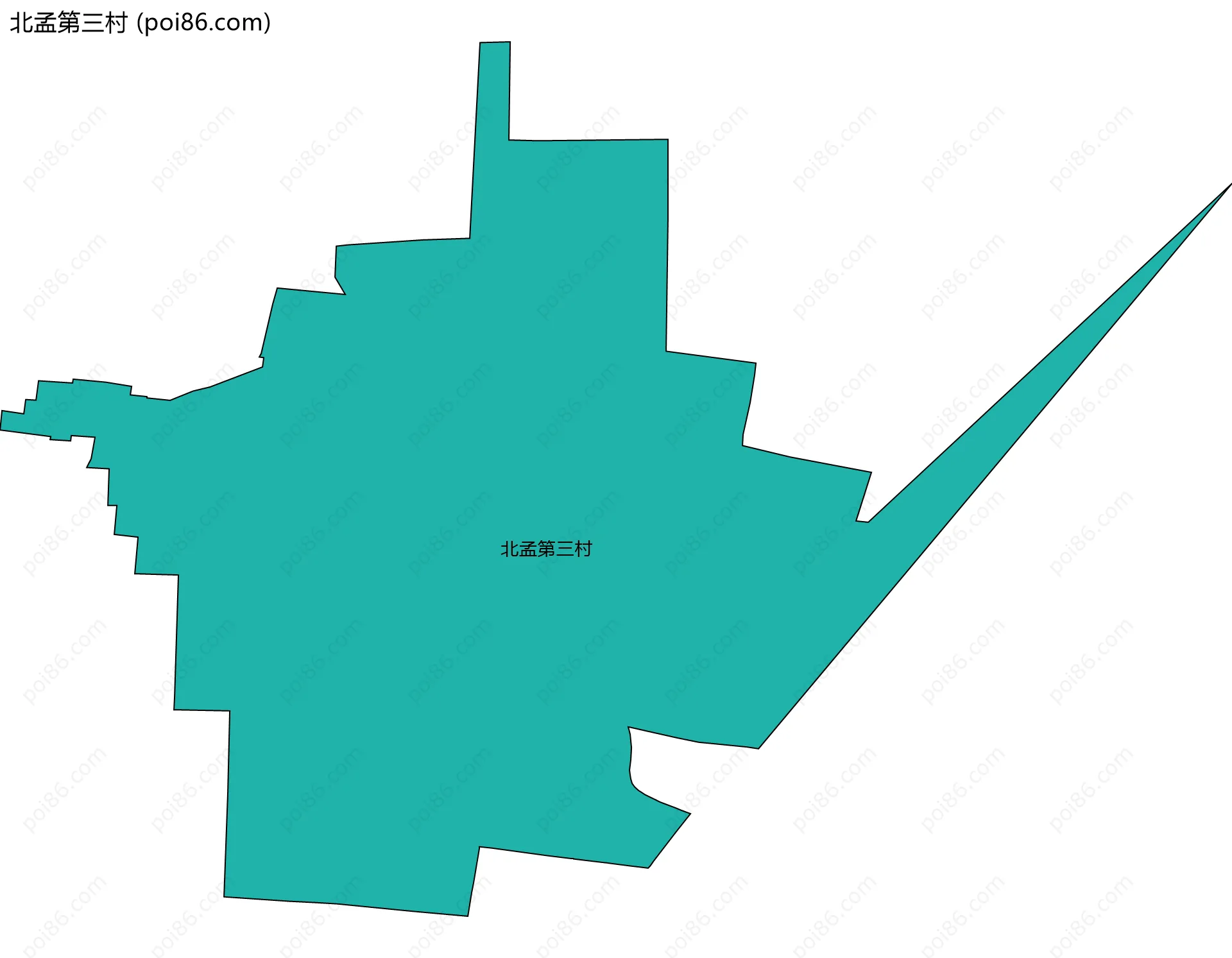 北孟第三村边界地图