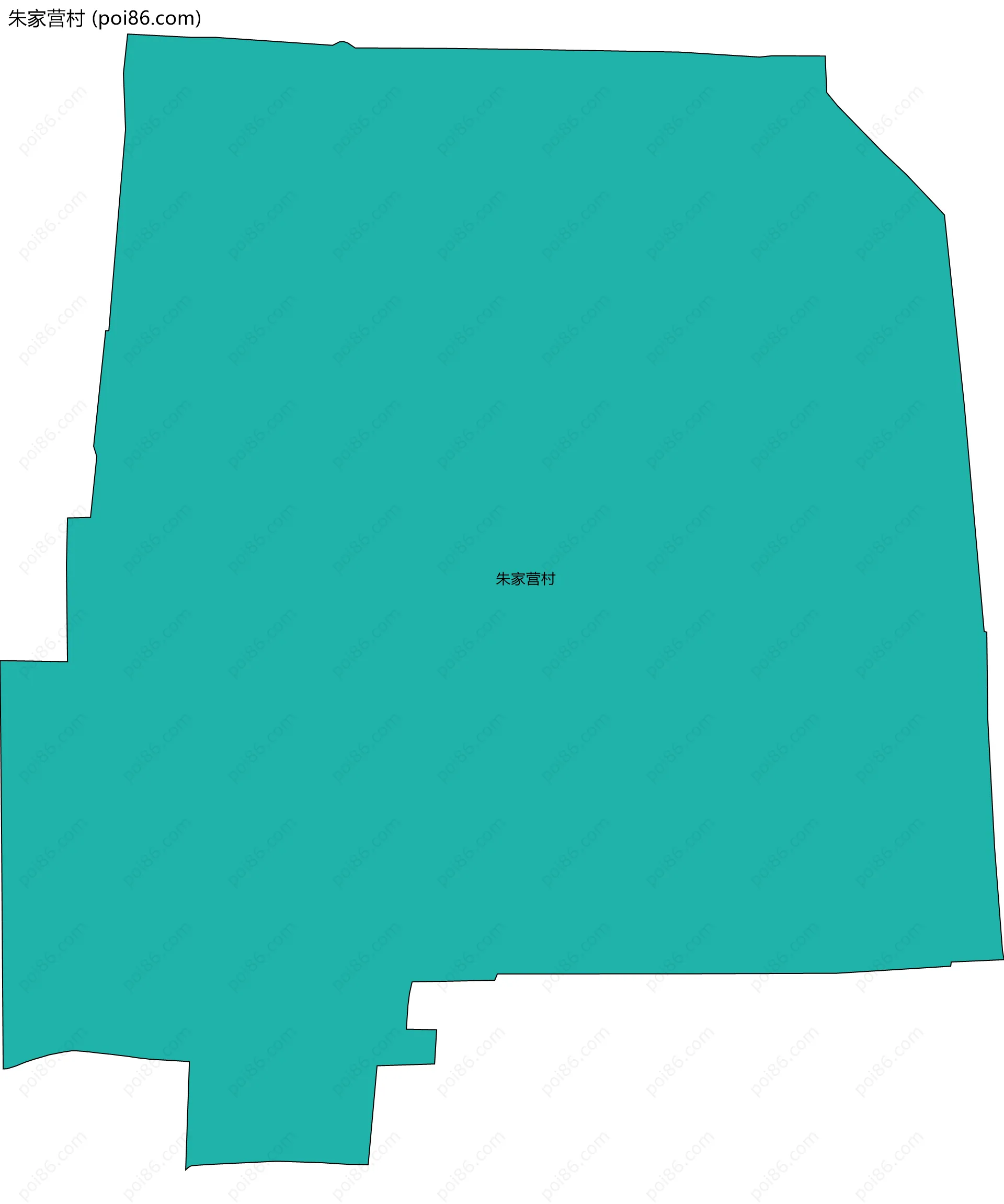 朱家营村边界地图