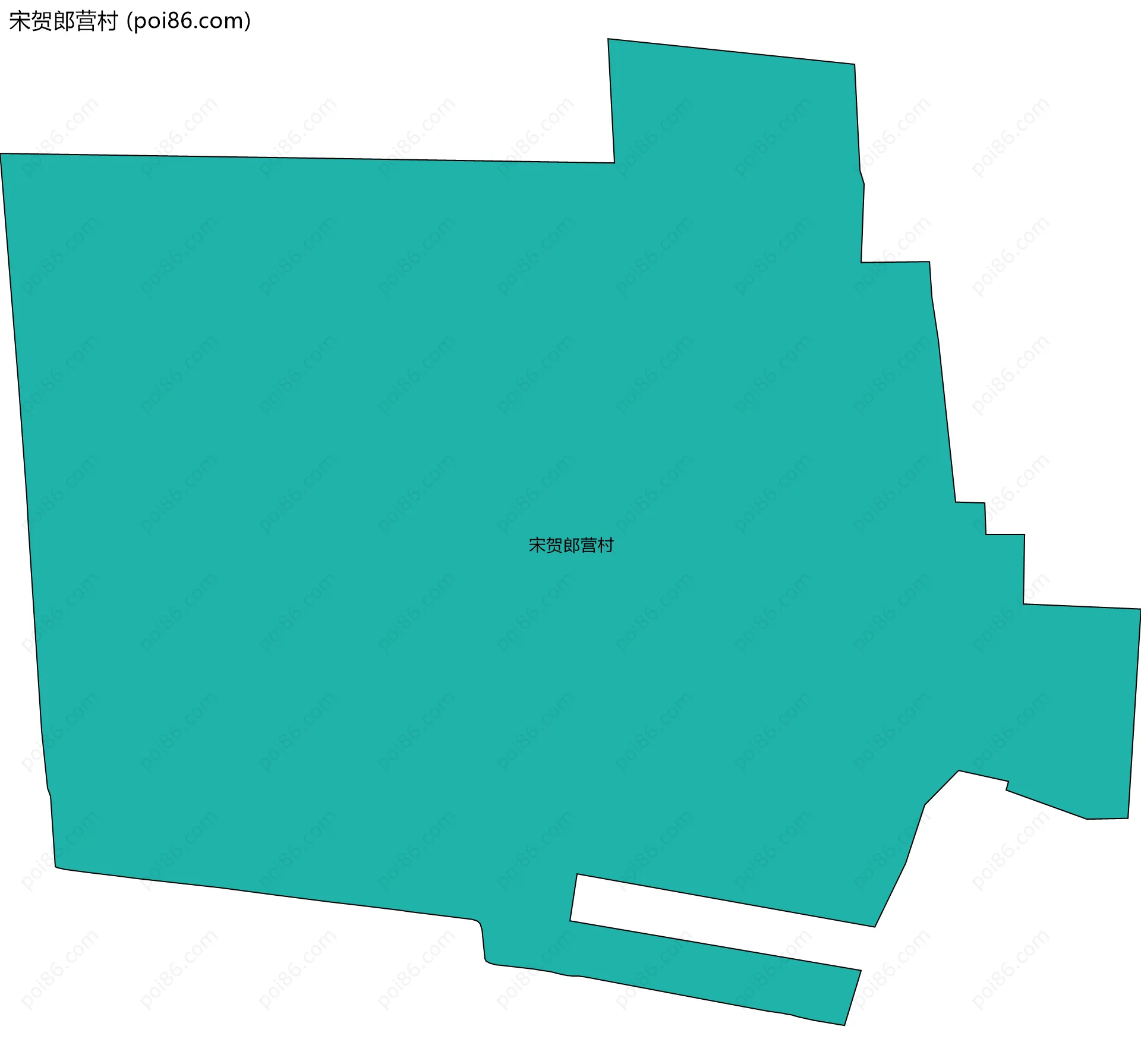 宋贺郎营村边界地图
