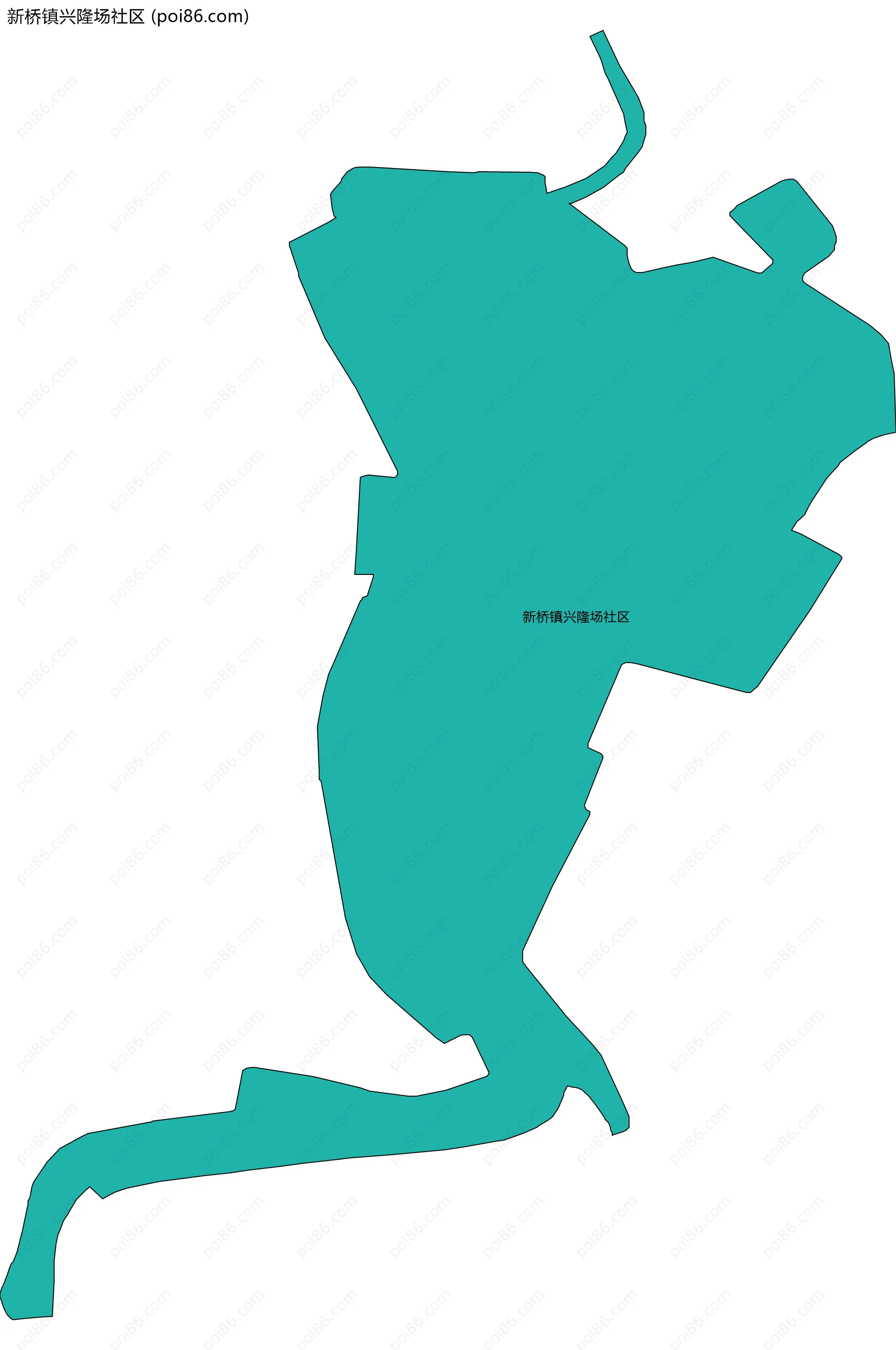 新桥镇兴隆场社区边界地图