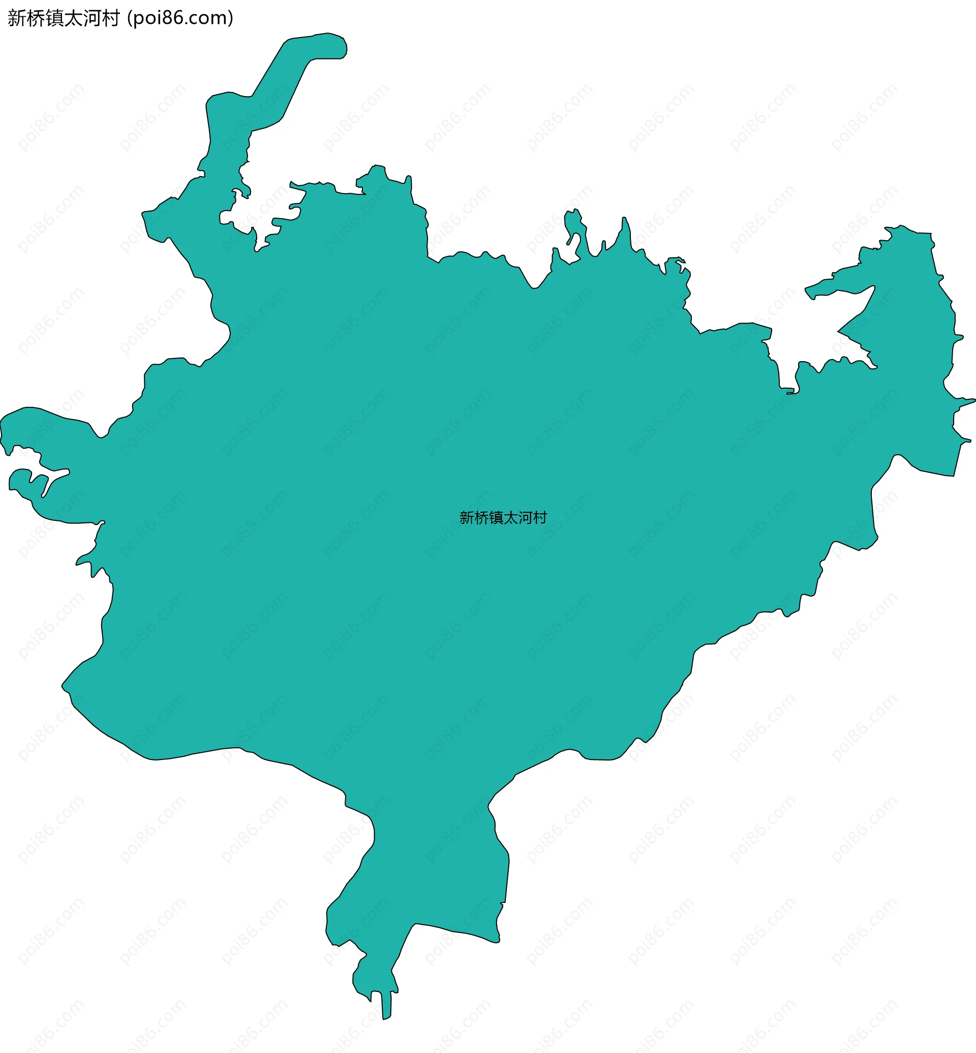 新桥镇太河村边界地图