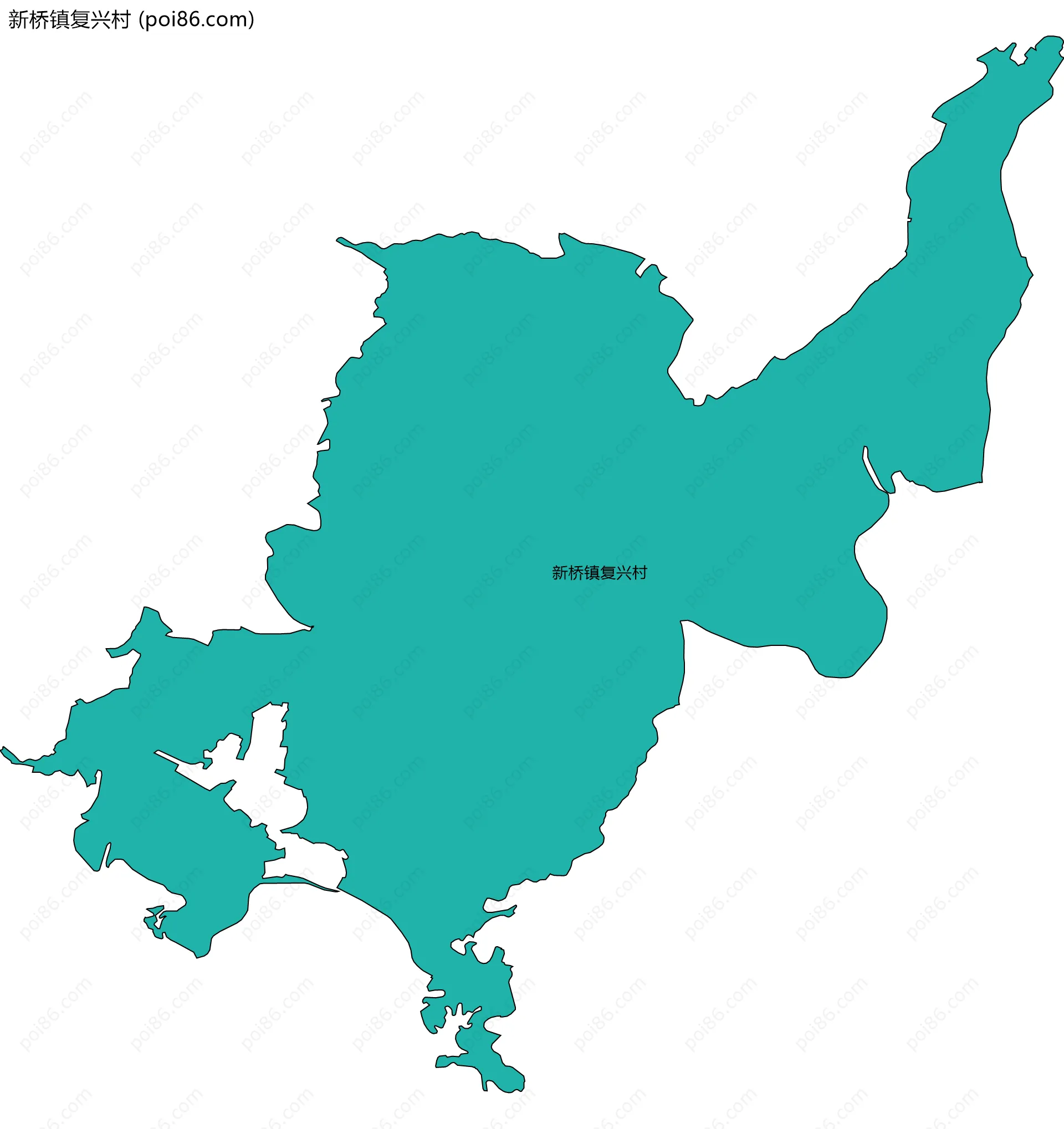 新桥镇复兴村边界地图