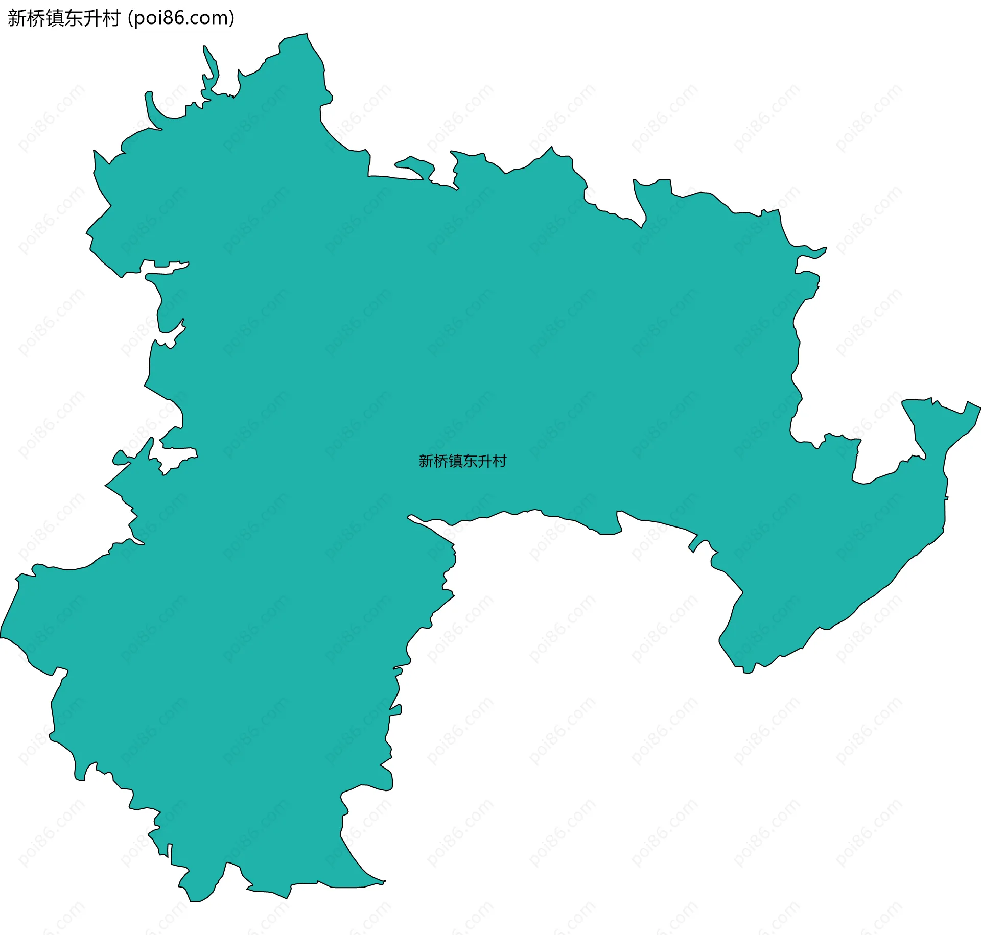 新桥镇东升村边界地图