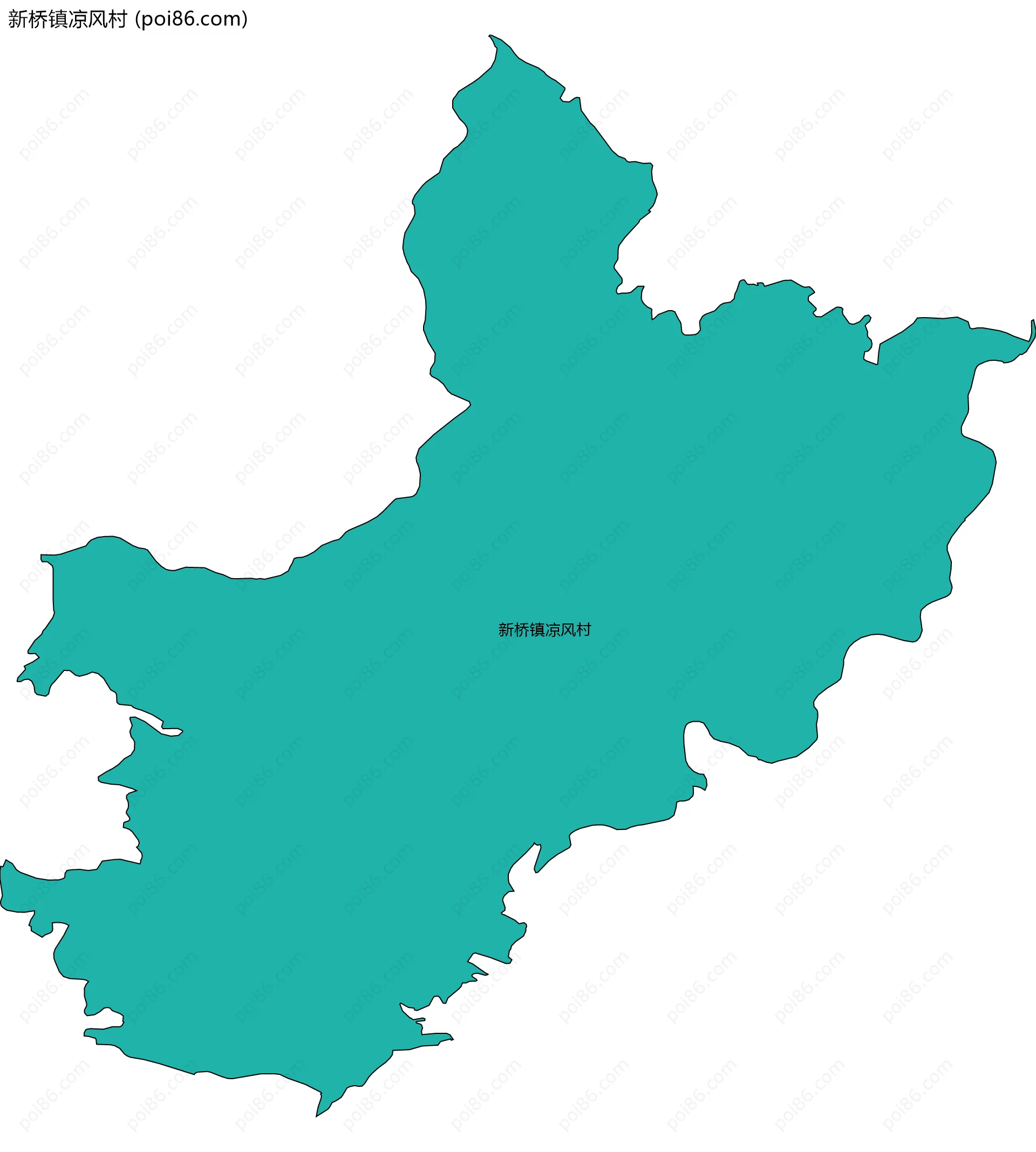 新桥镇凉风村边界地图