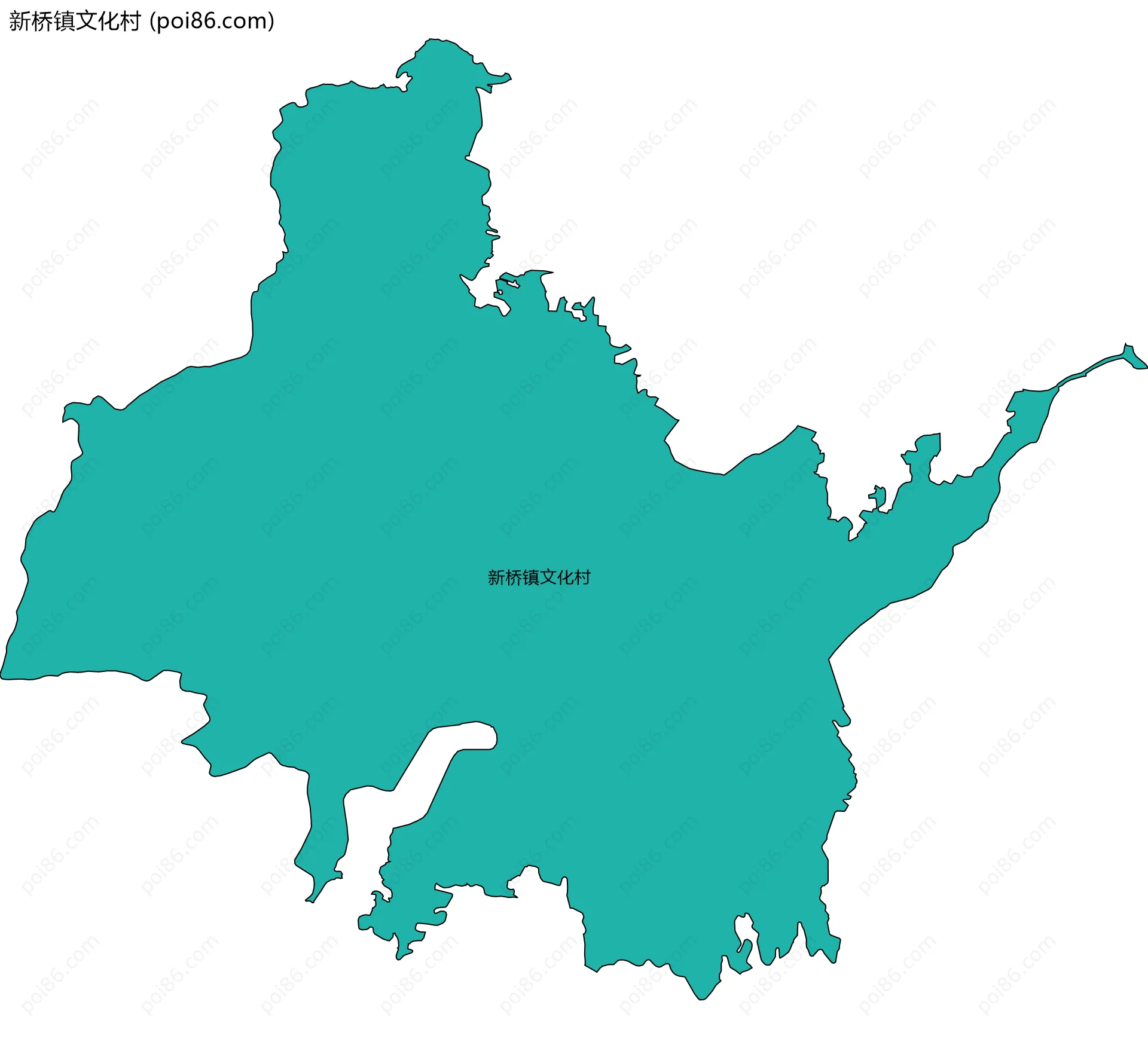 新桥镇文化村边界地图