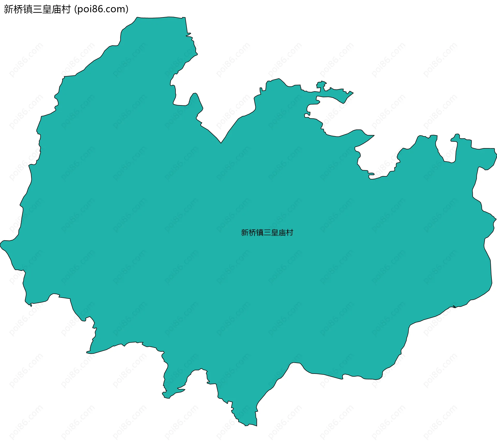 新桥镇三皇庙村边界地图