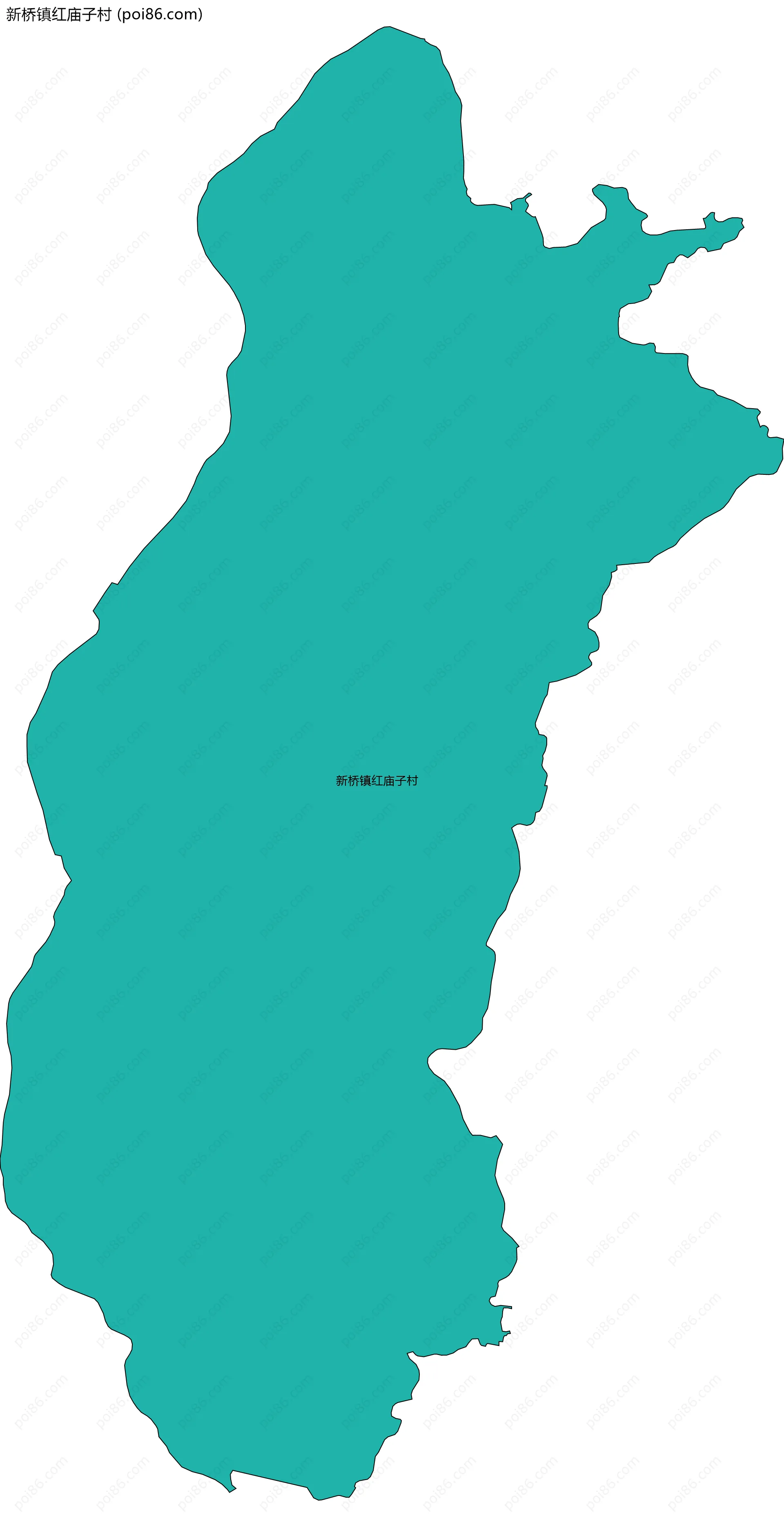 新桥镇红庙子村边界地图