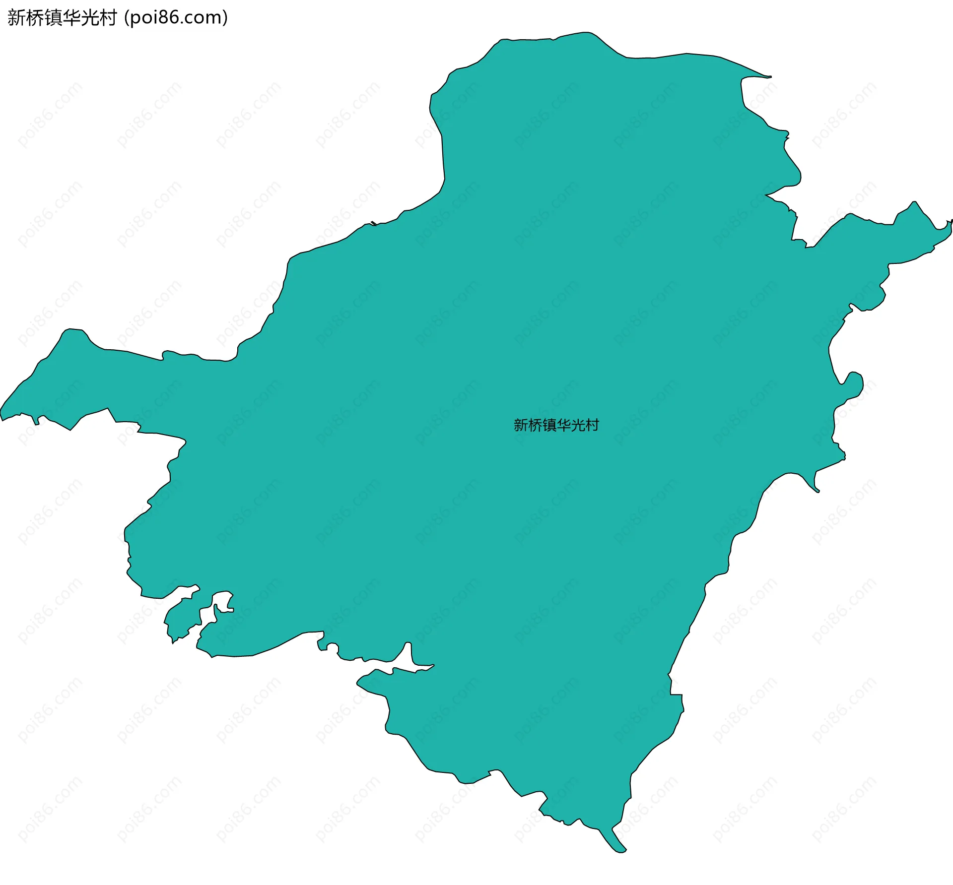 新桥镇华光村边界地图