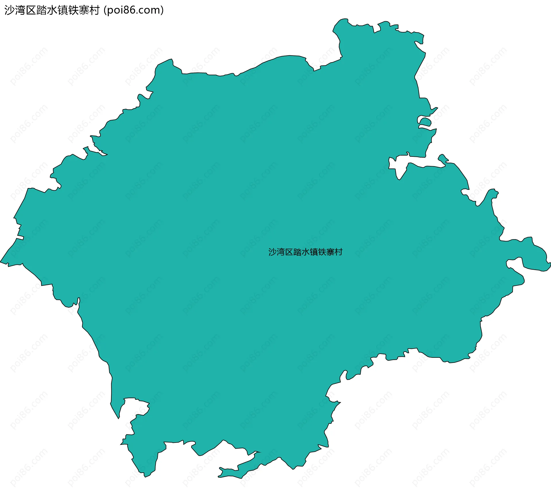 沙湾区踏水镇铁寨村边界地图