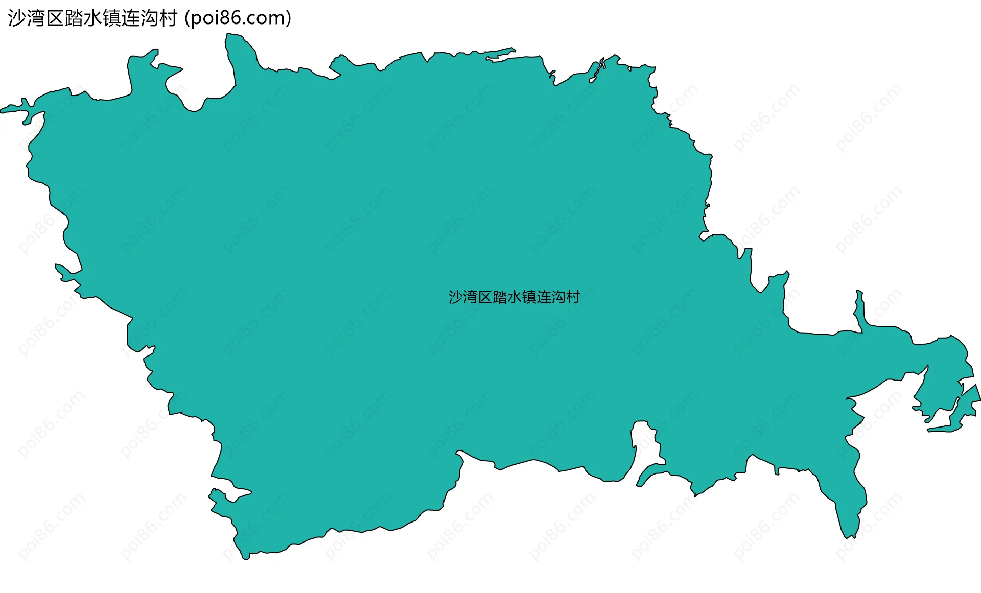 沙湾区踏水镇连沟村边界地图