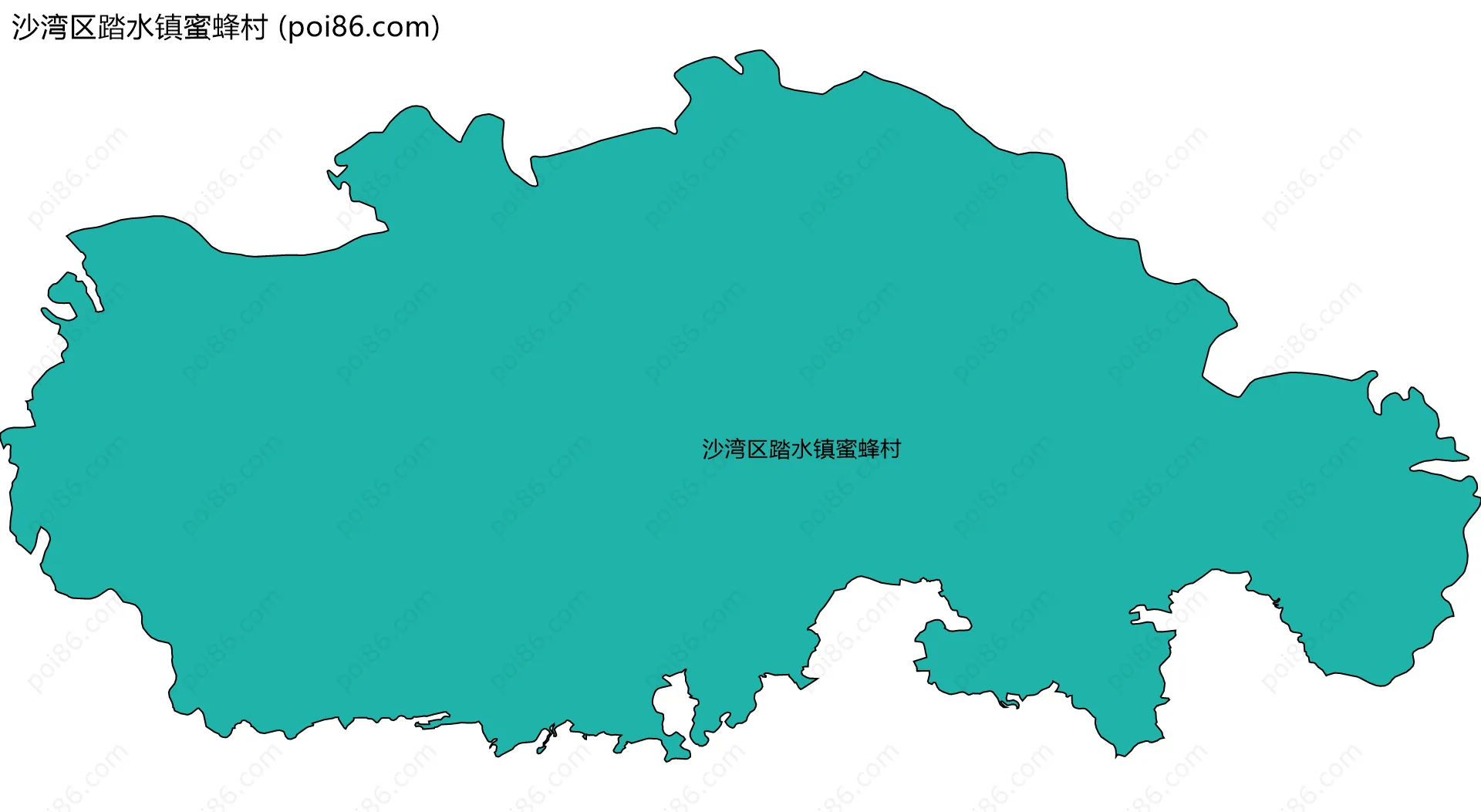 沙湾区踏水镇蜜蜂村边界地图