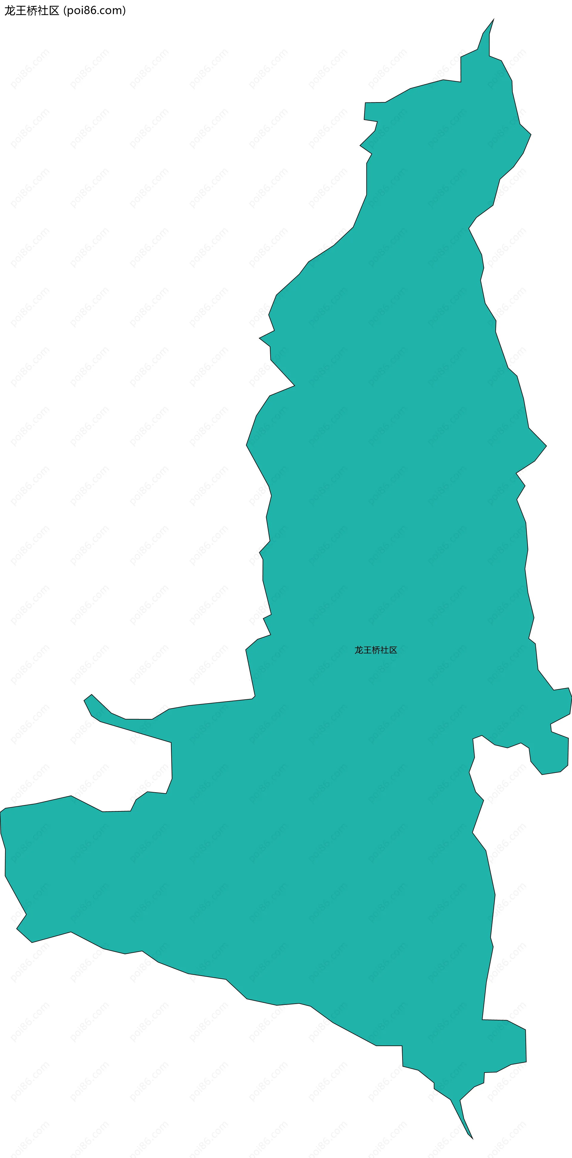 龙王桥社区边界地图