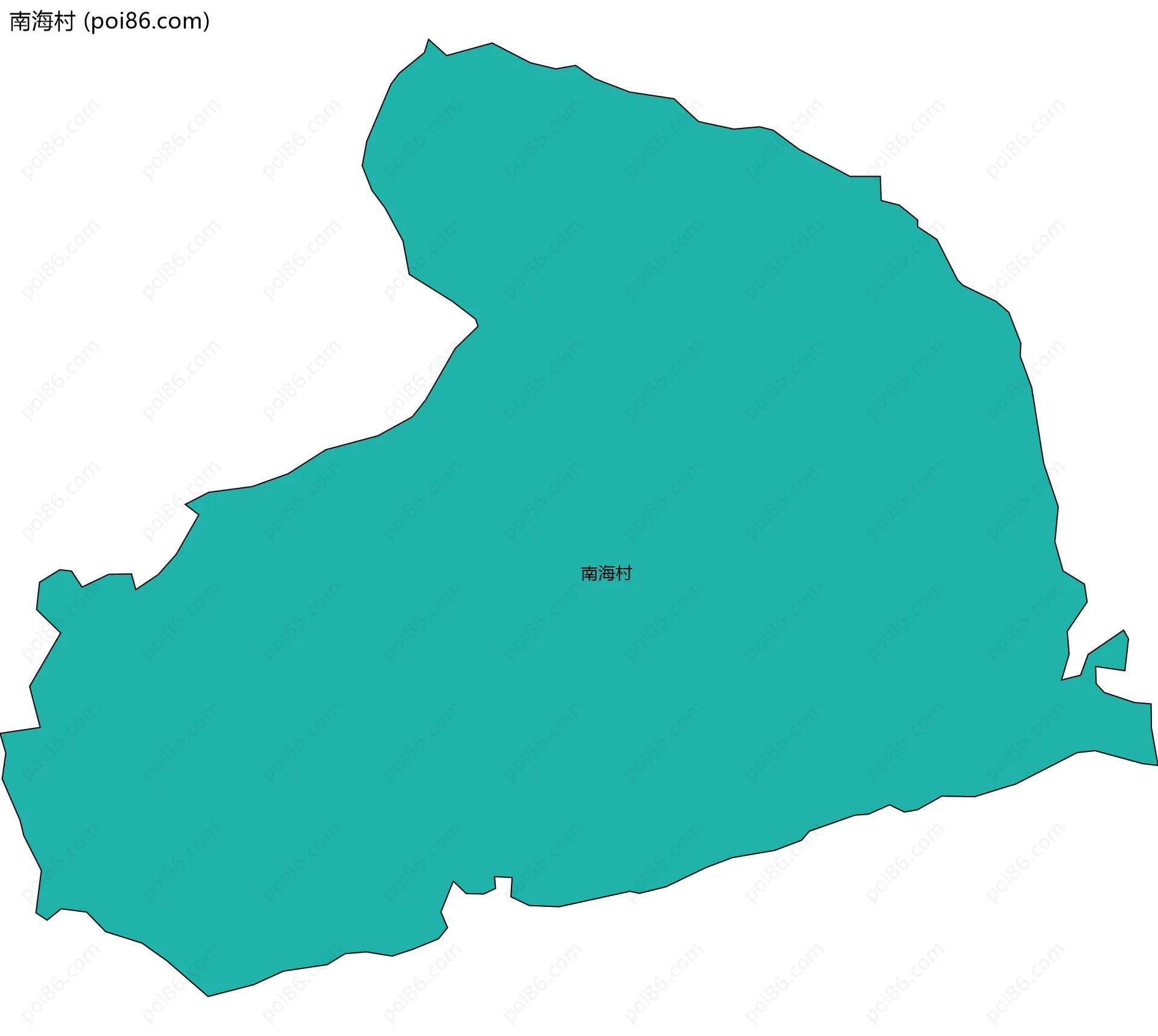 南海村边界地图