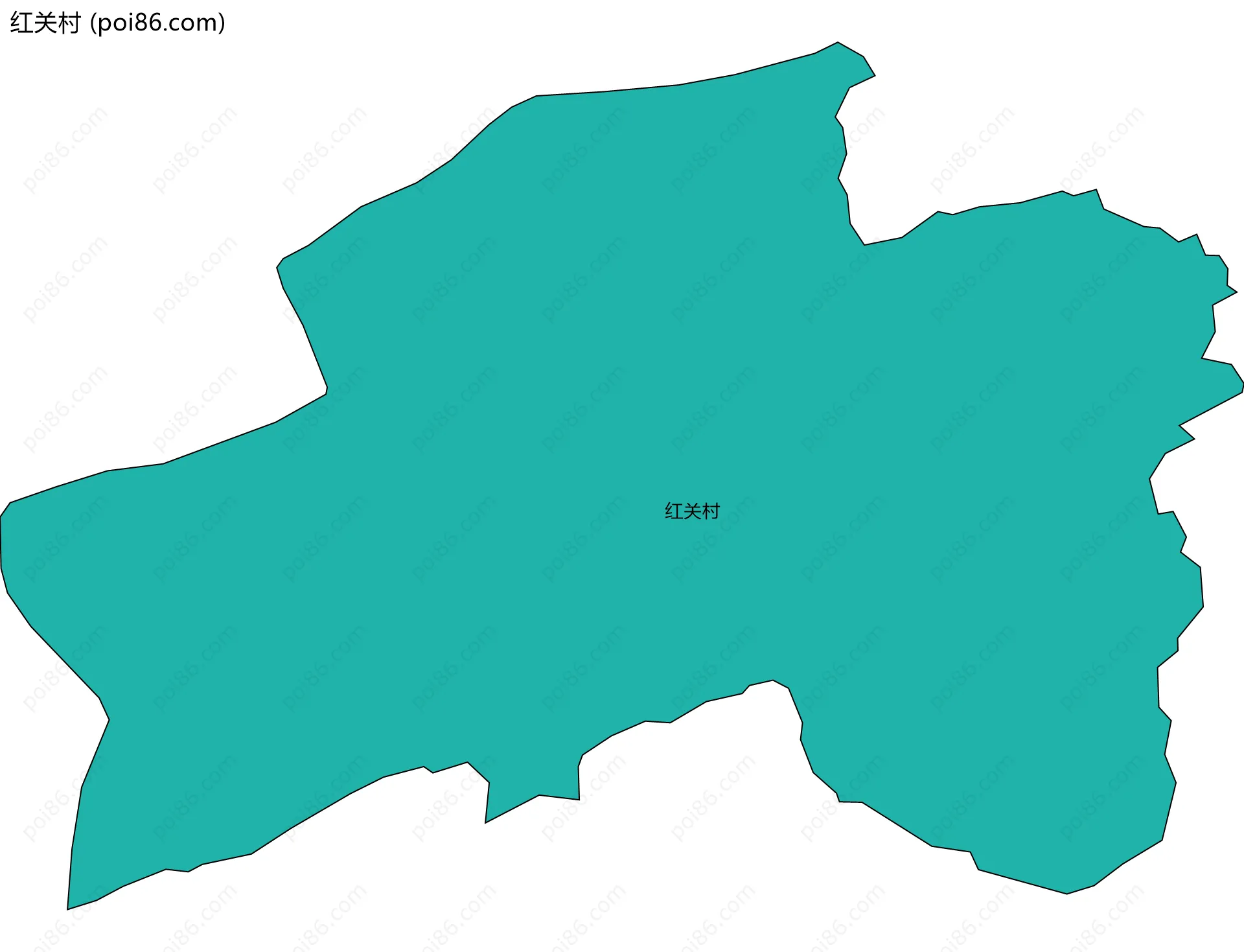红关村边界地图