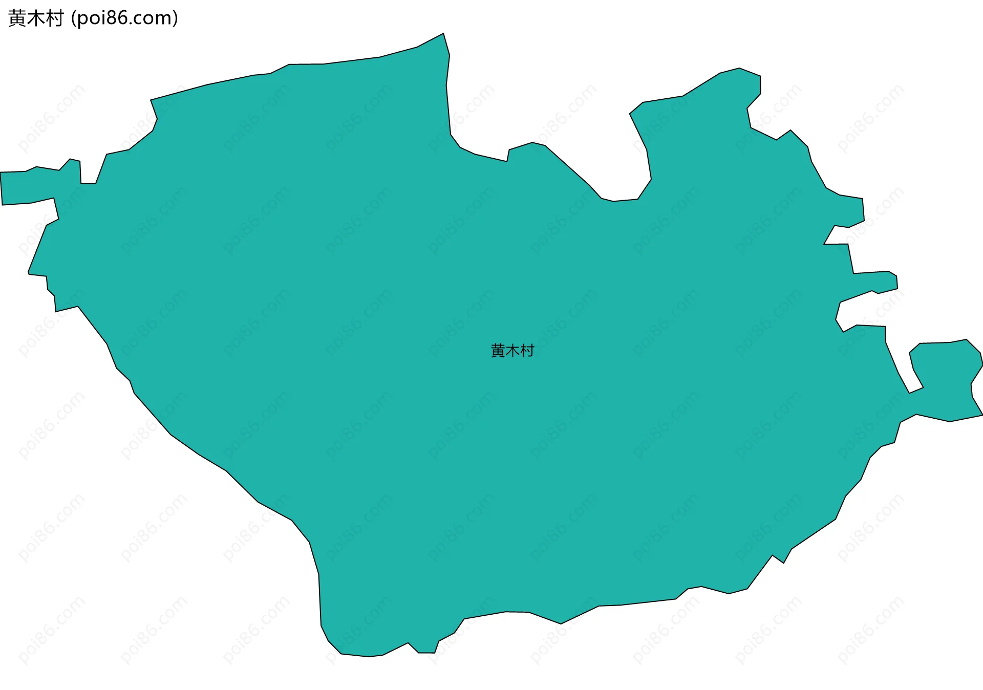 黄木村边界地图