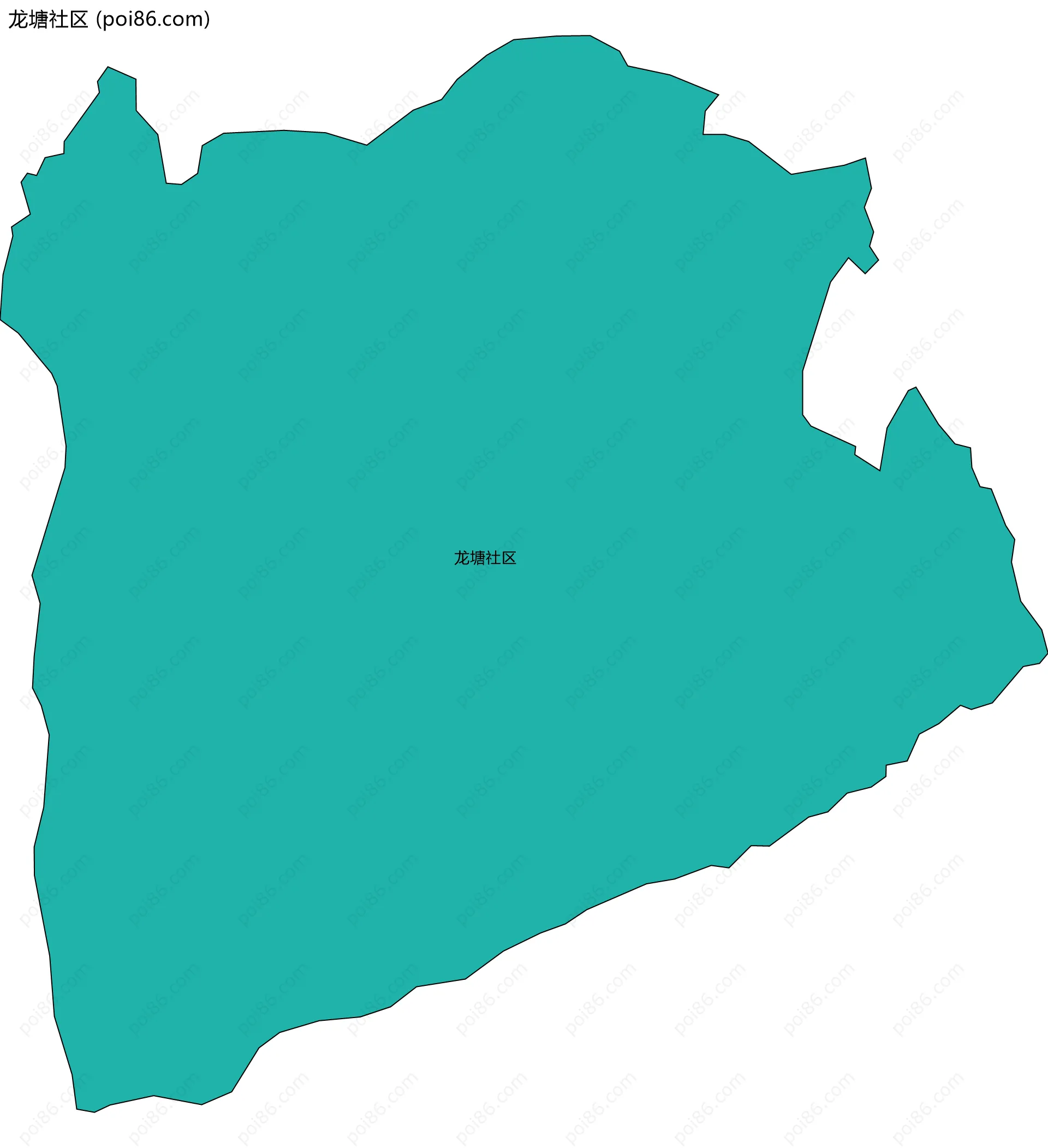 龙塘社区边界地图