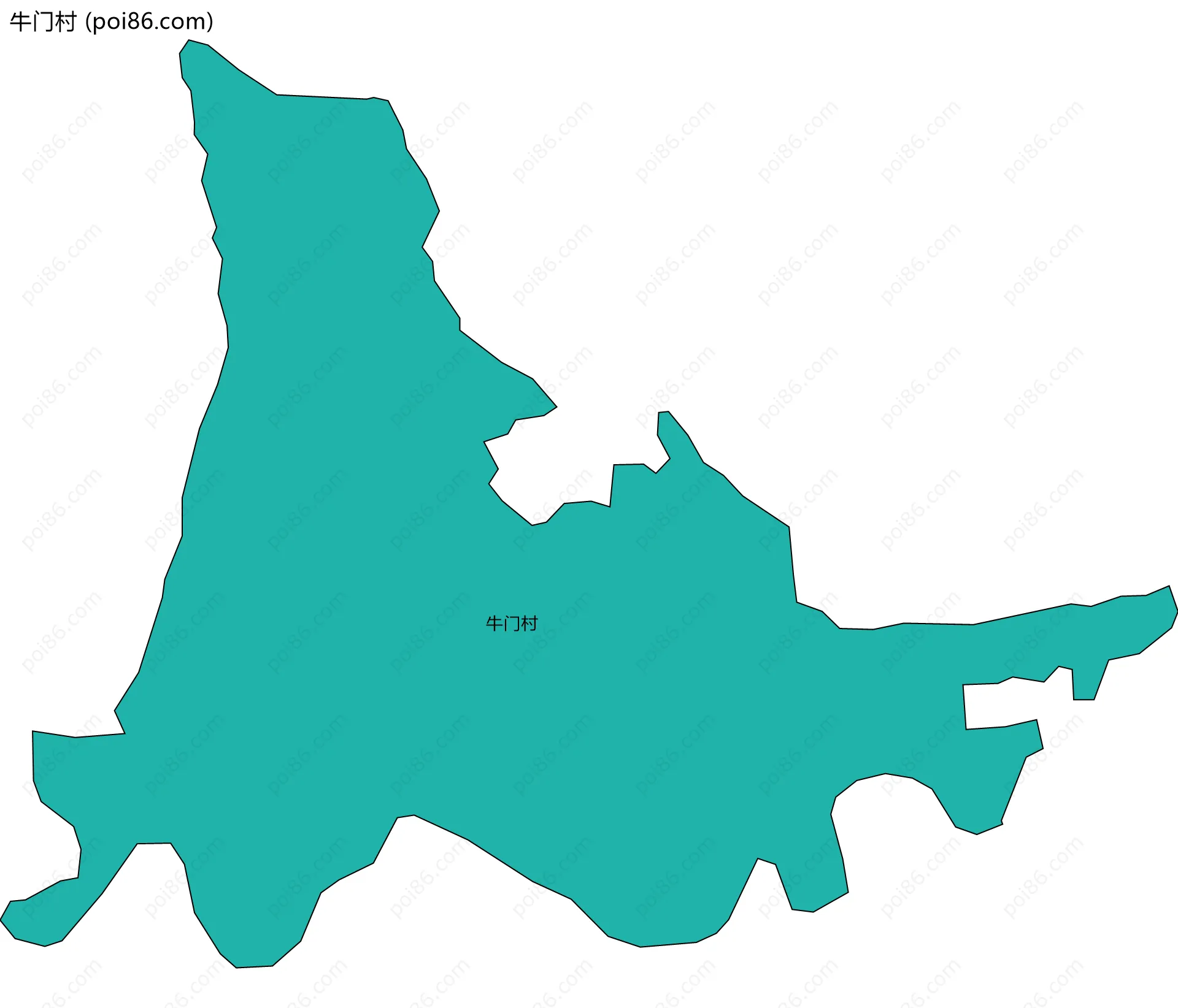 牛门村边界地图