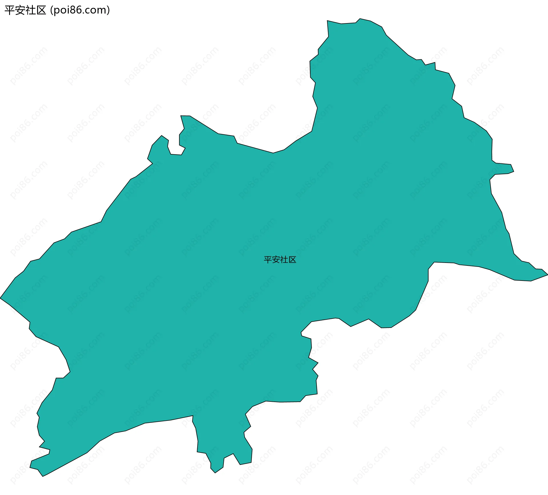 平安社区边界地图