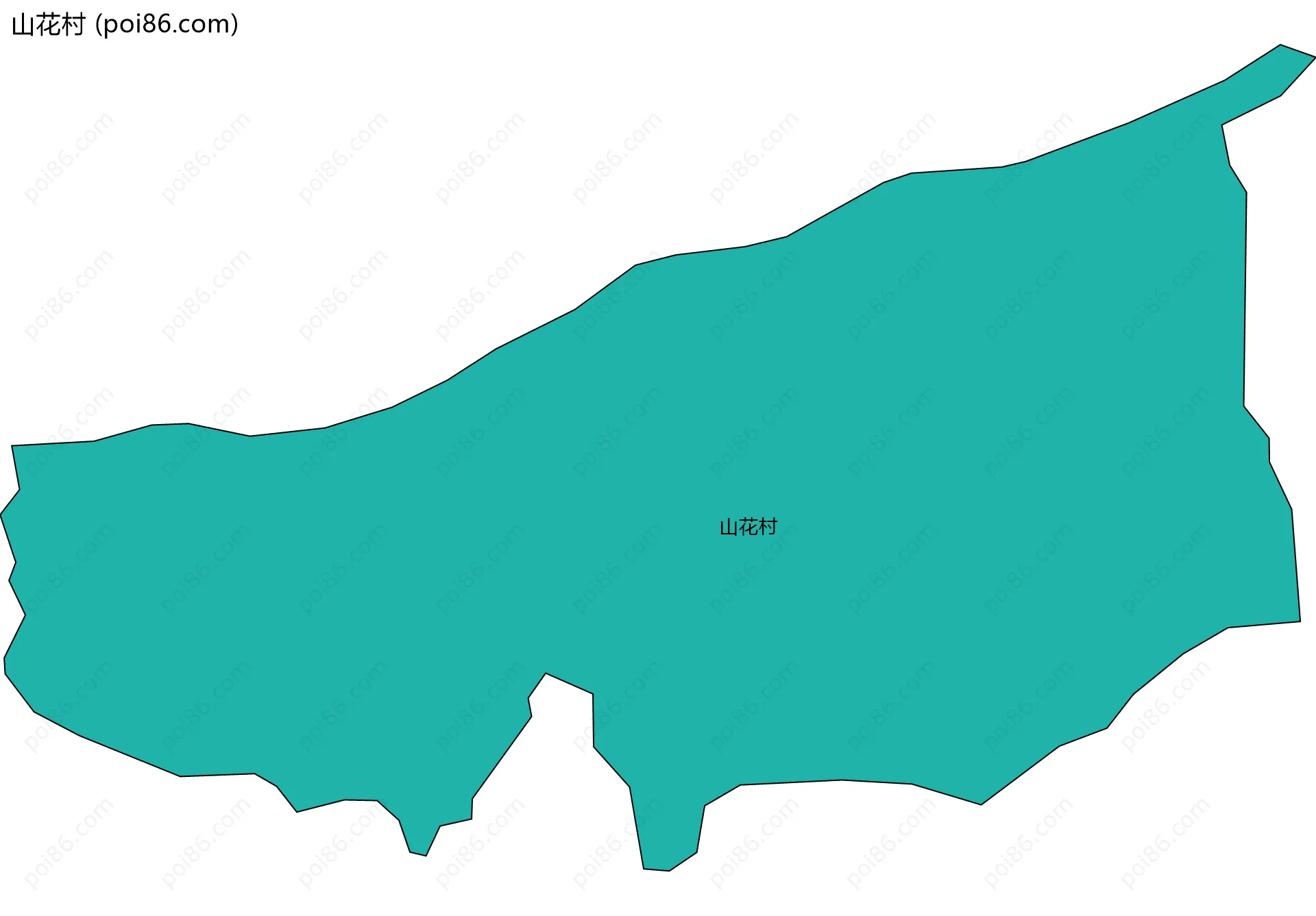 山花村边界地图
