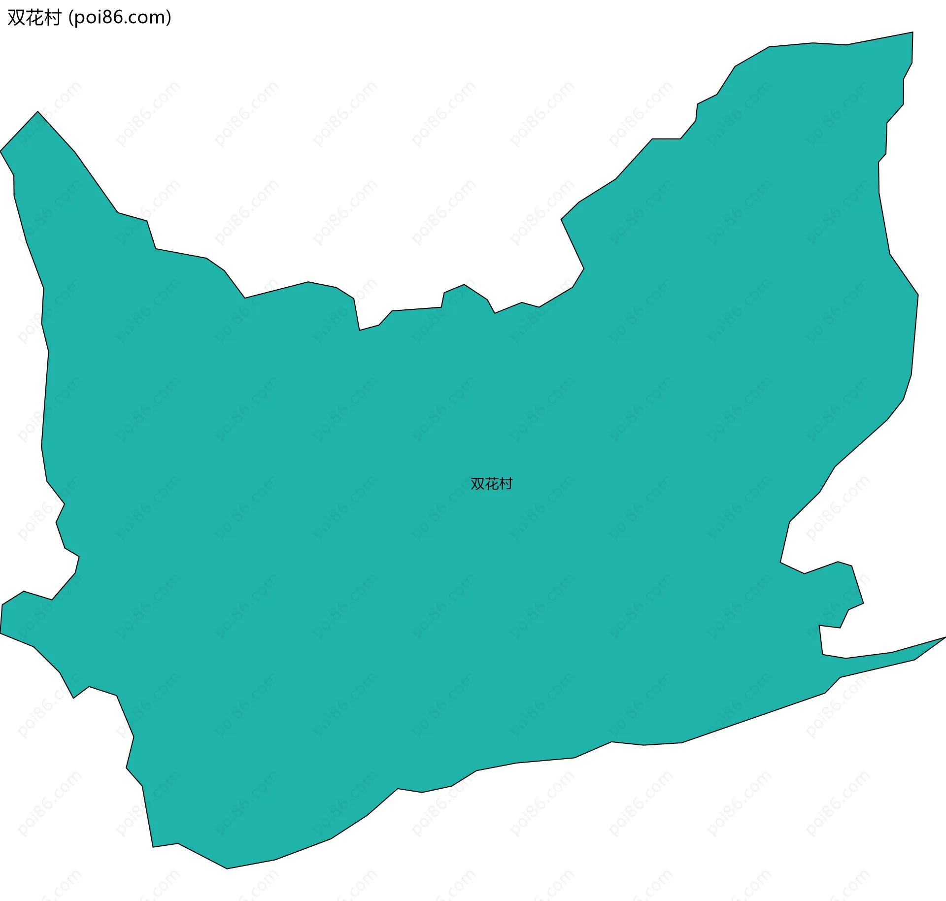 双花村边界地图