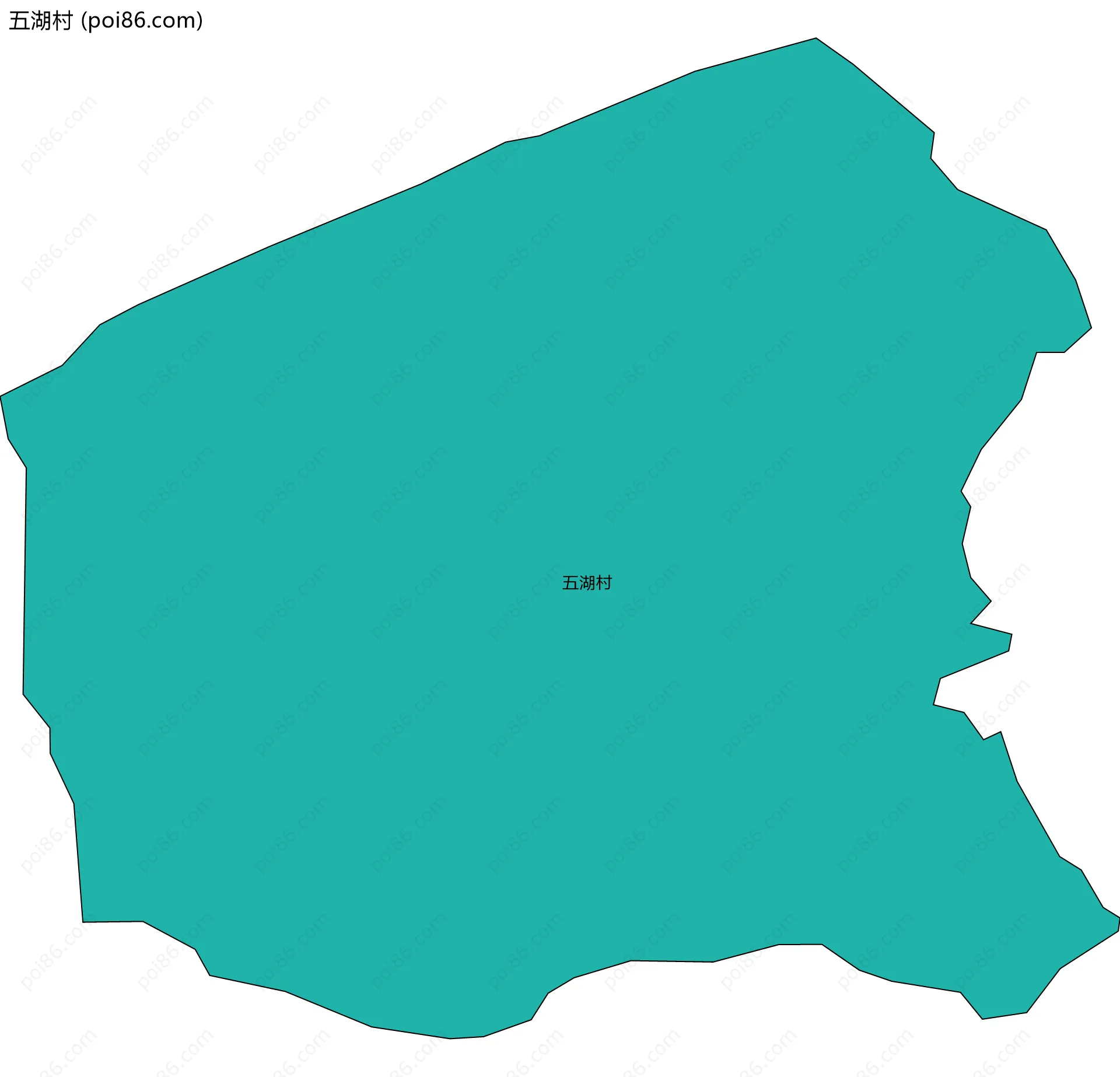五湖村边界地图