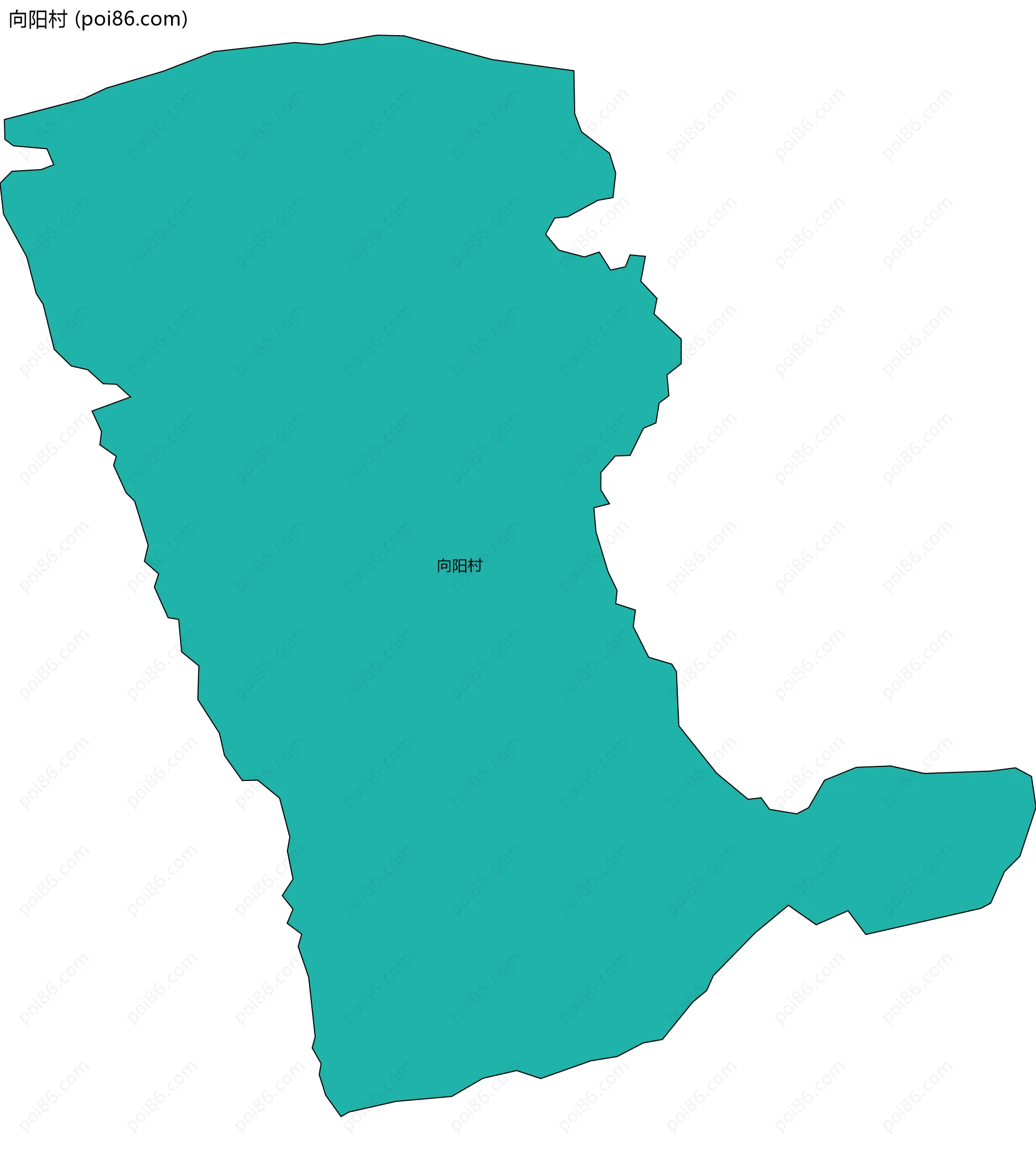 向阳村边界地图