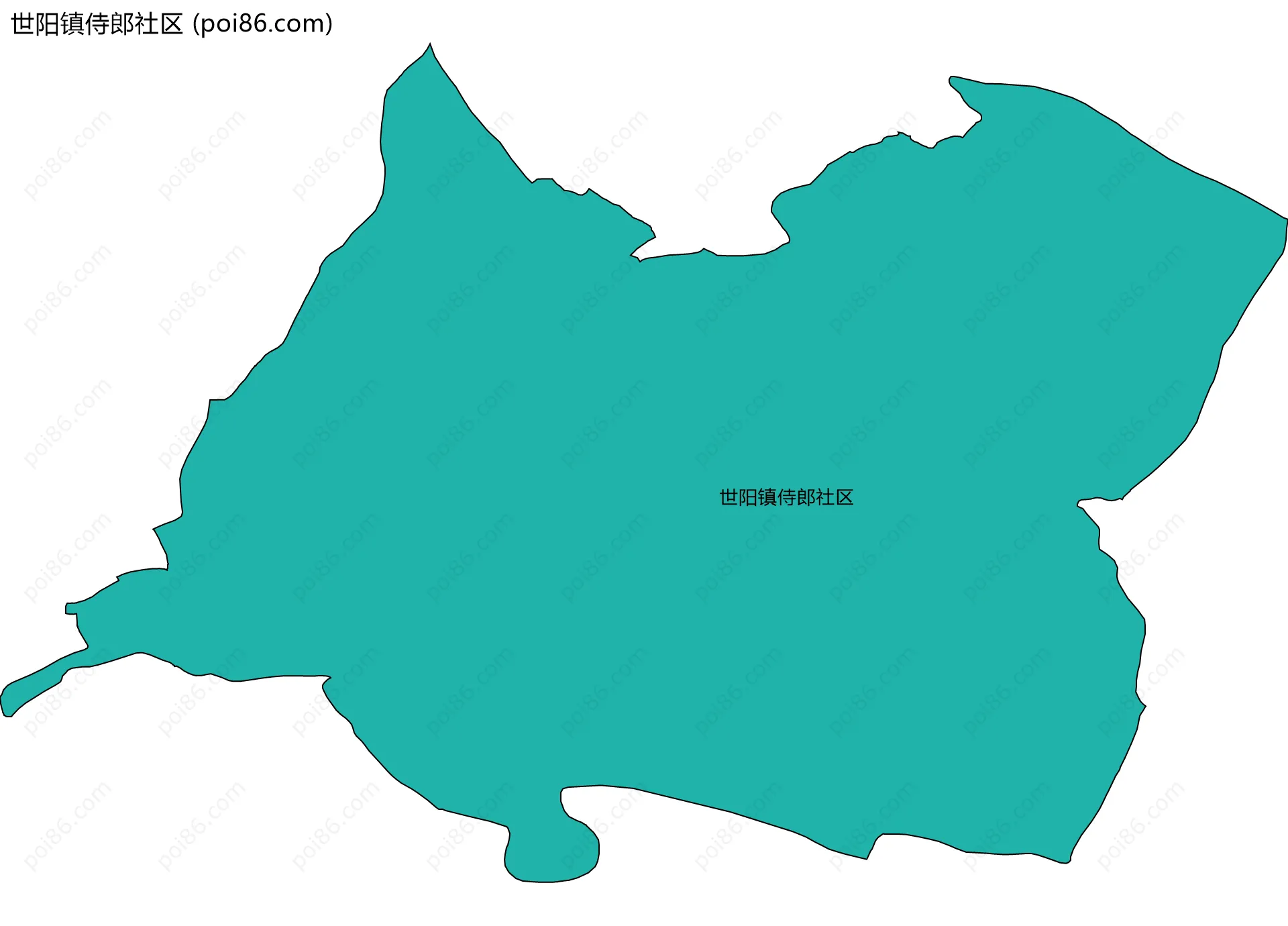 世阳镇侍郎社区边界地图