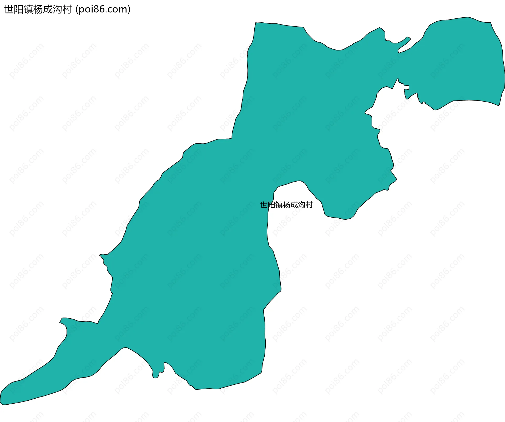 世阳镇杨成沟村边界地图