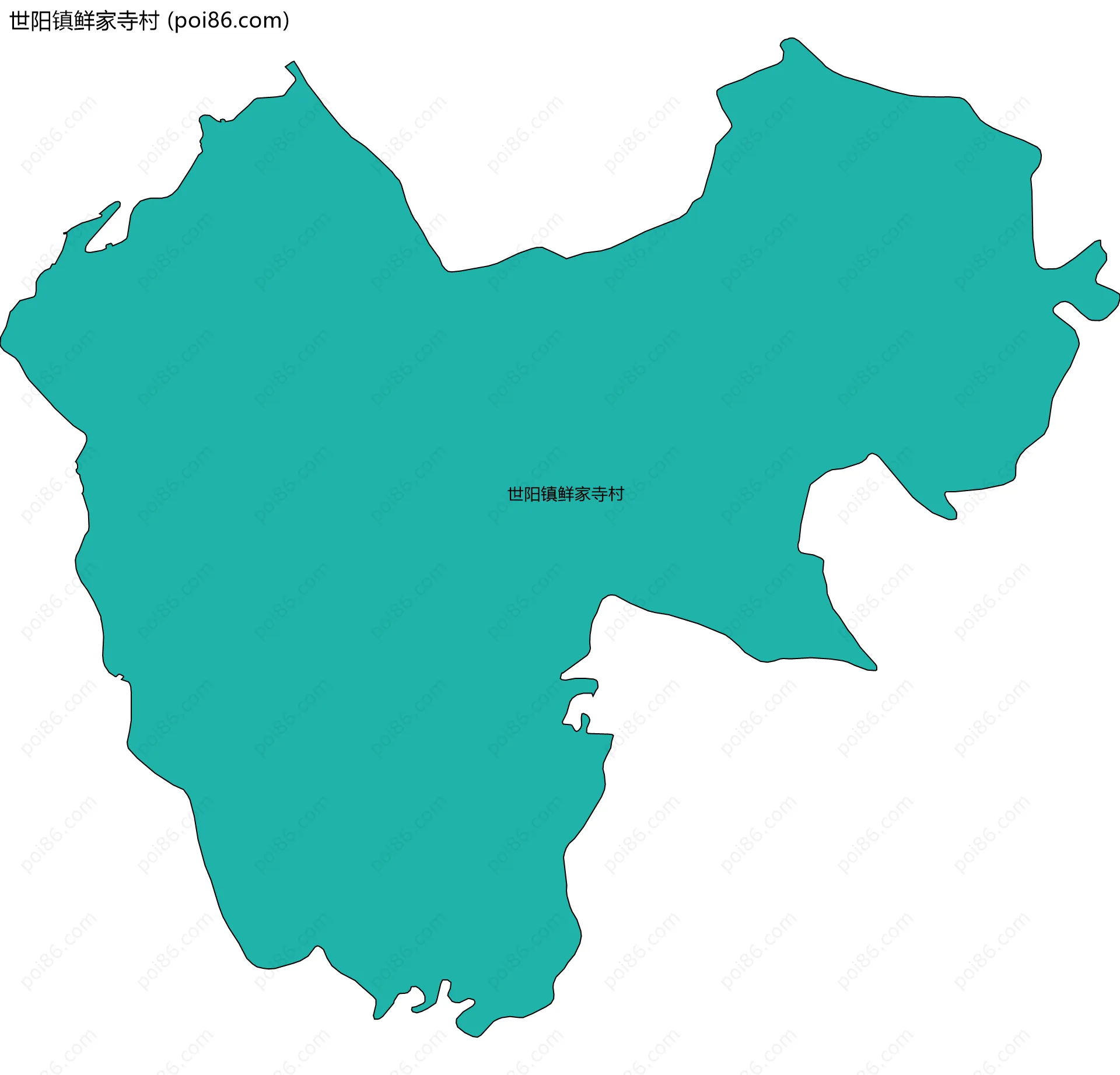 世阳镇鲜家寺村边界地图