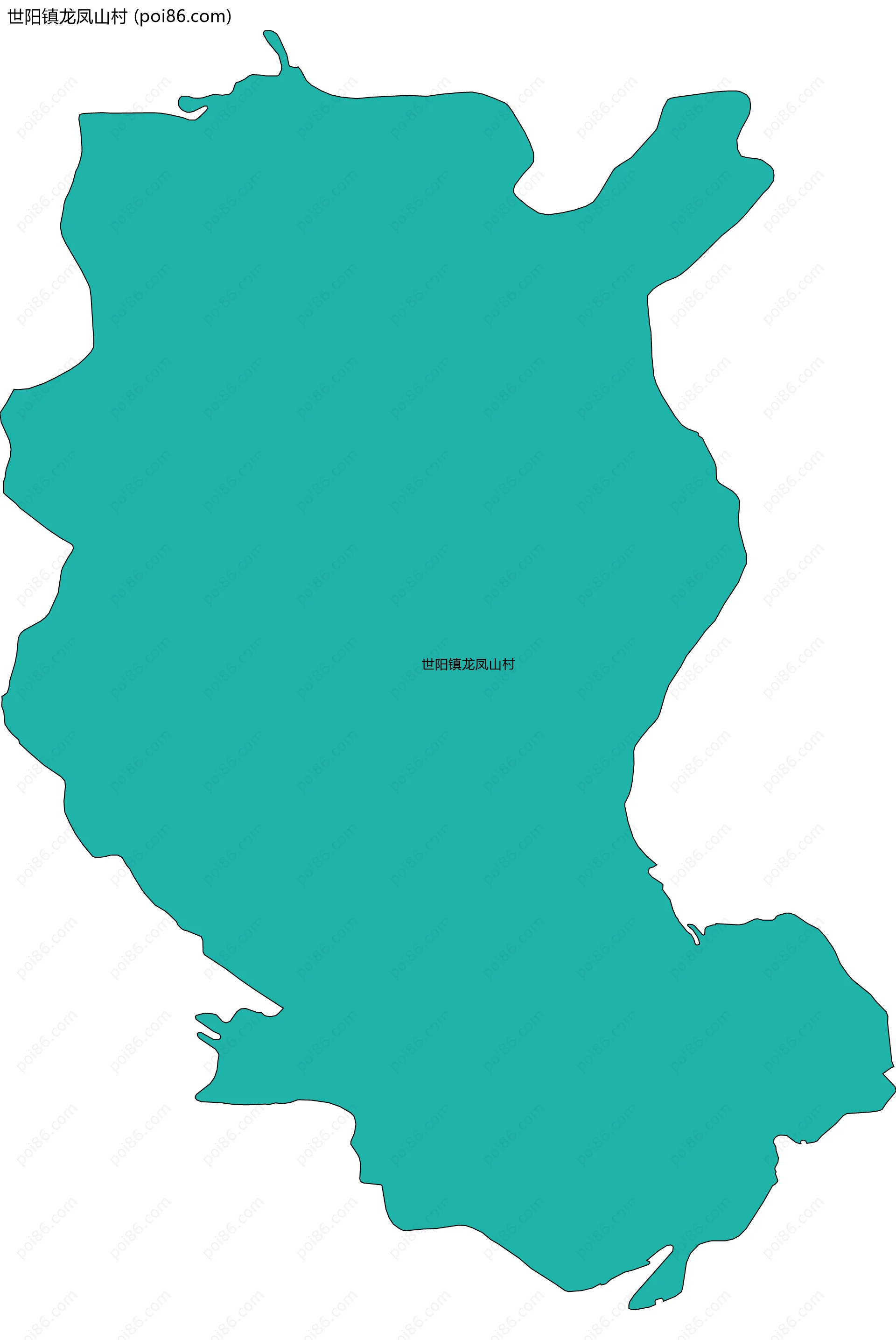 世阳镇龙凤山村边界地图