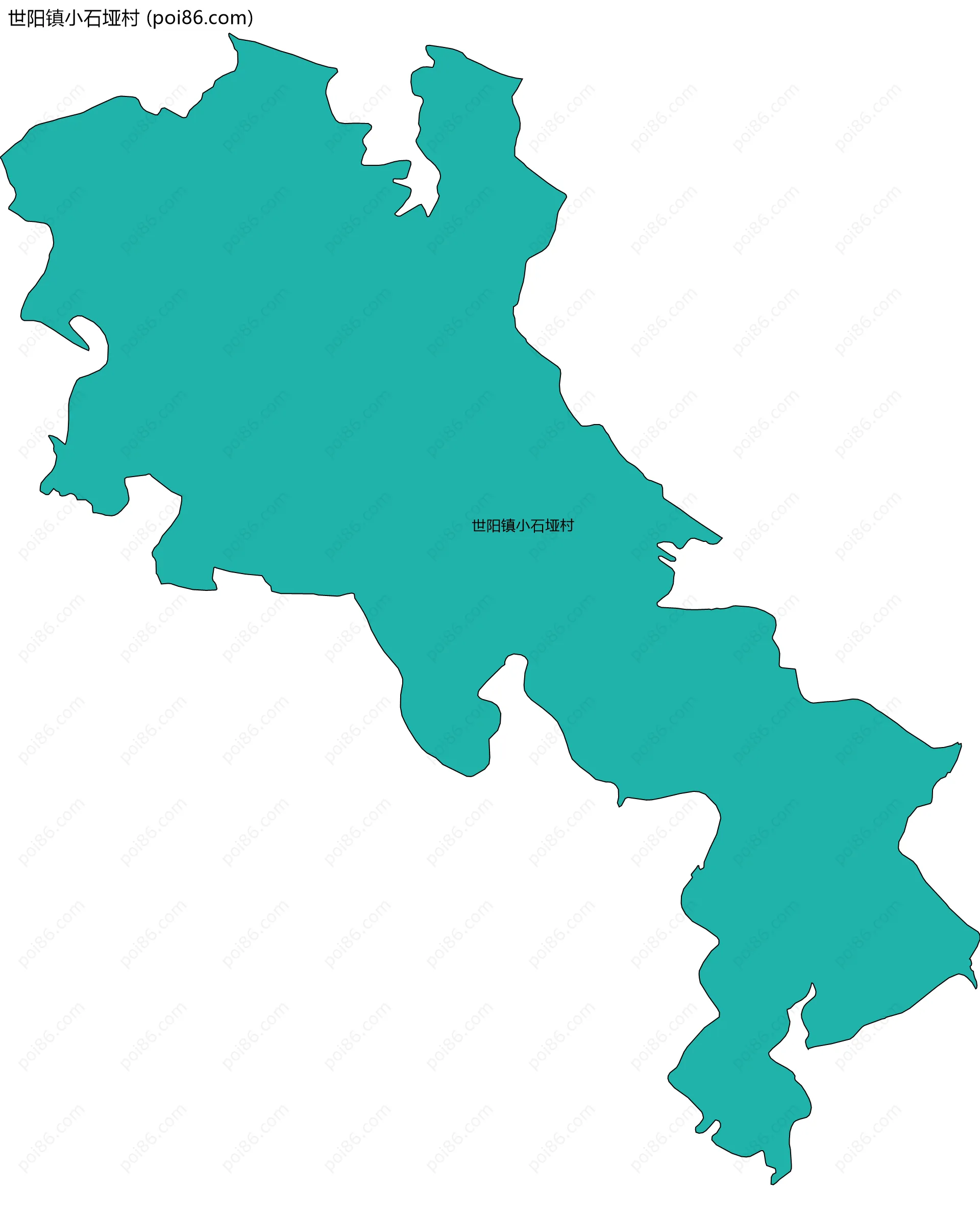 世阳镇小石垭村边界地图