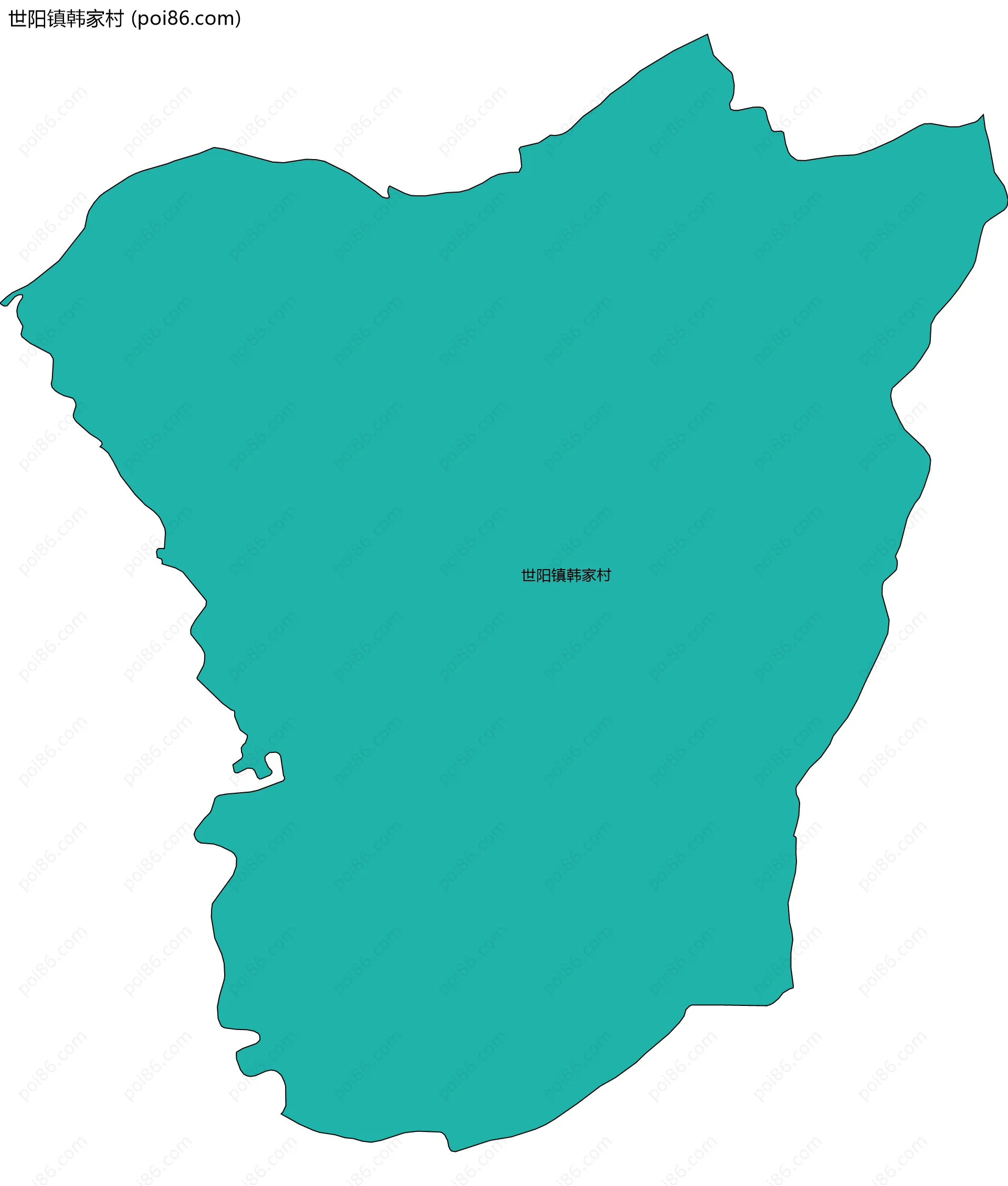 世阳镇韩家村边界地图