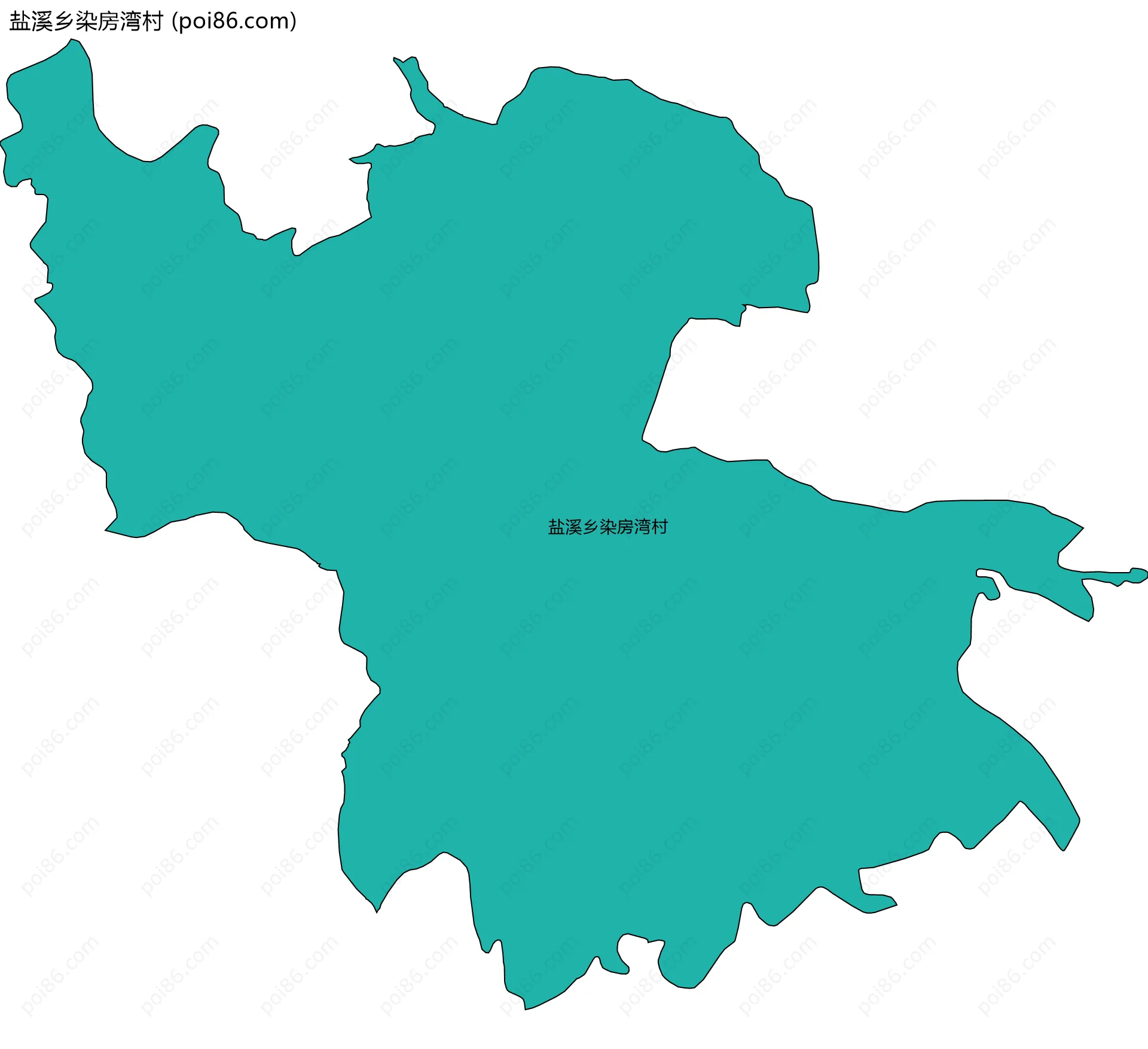 盐溪乡染房湾村边界地图